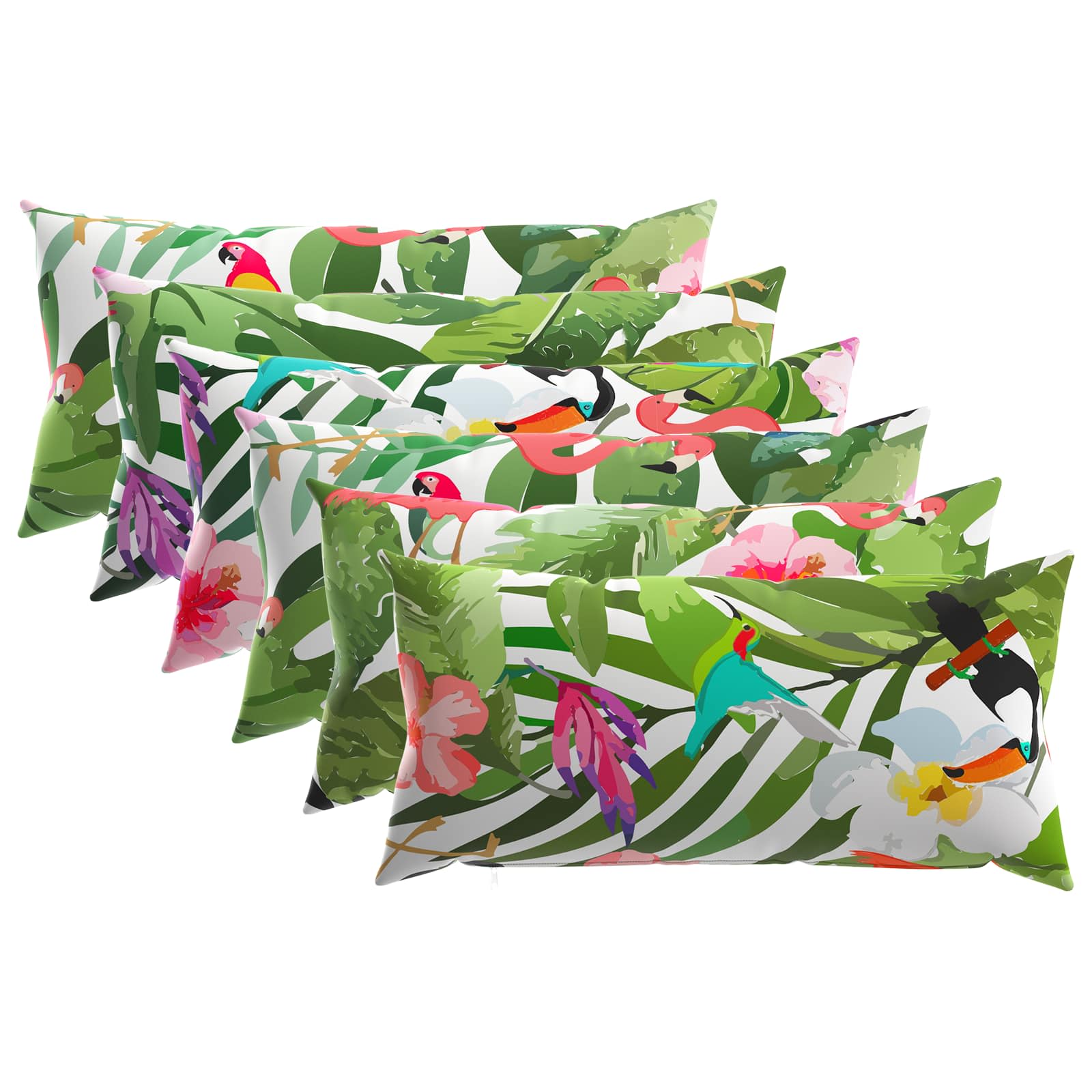 Kissenbezug 6 pcs HEERLEN Mehrfarbig 40 x 70 cm Polyester