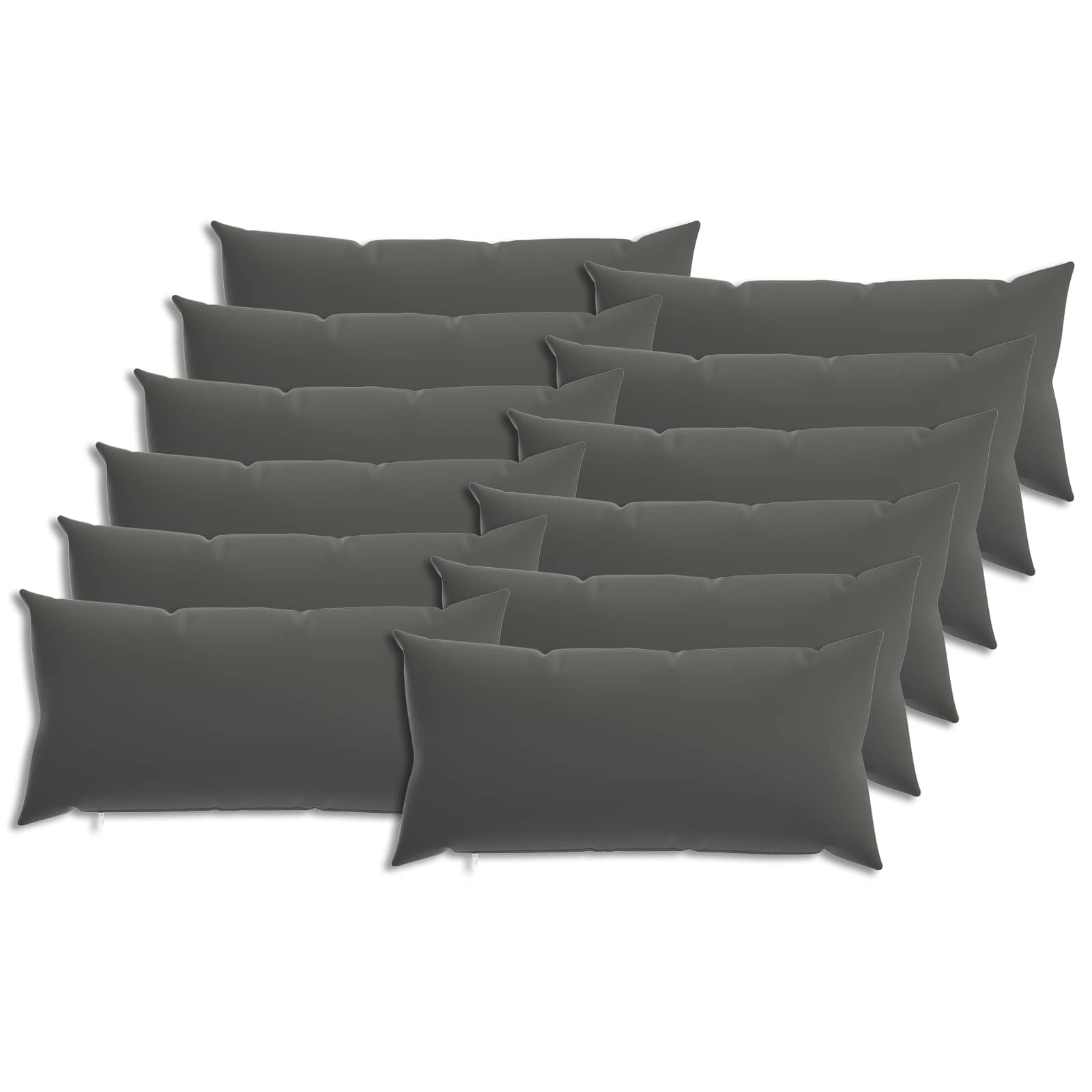 Kissenbezug 12 pcs HEERLEN Anthrazit 40 x 80 cm Polyester