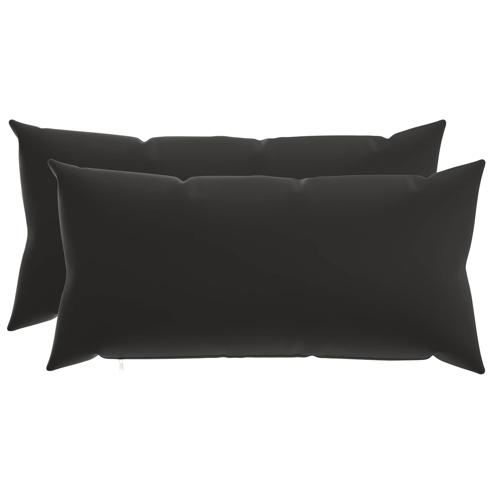 Kissenbezug 2 pcs HEERLEN Schwarz 40 x 80 cm Polyester