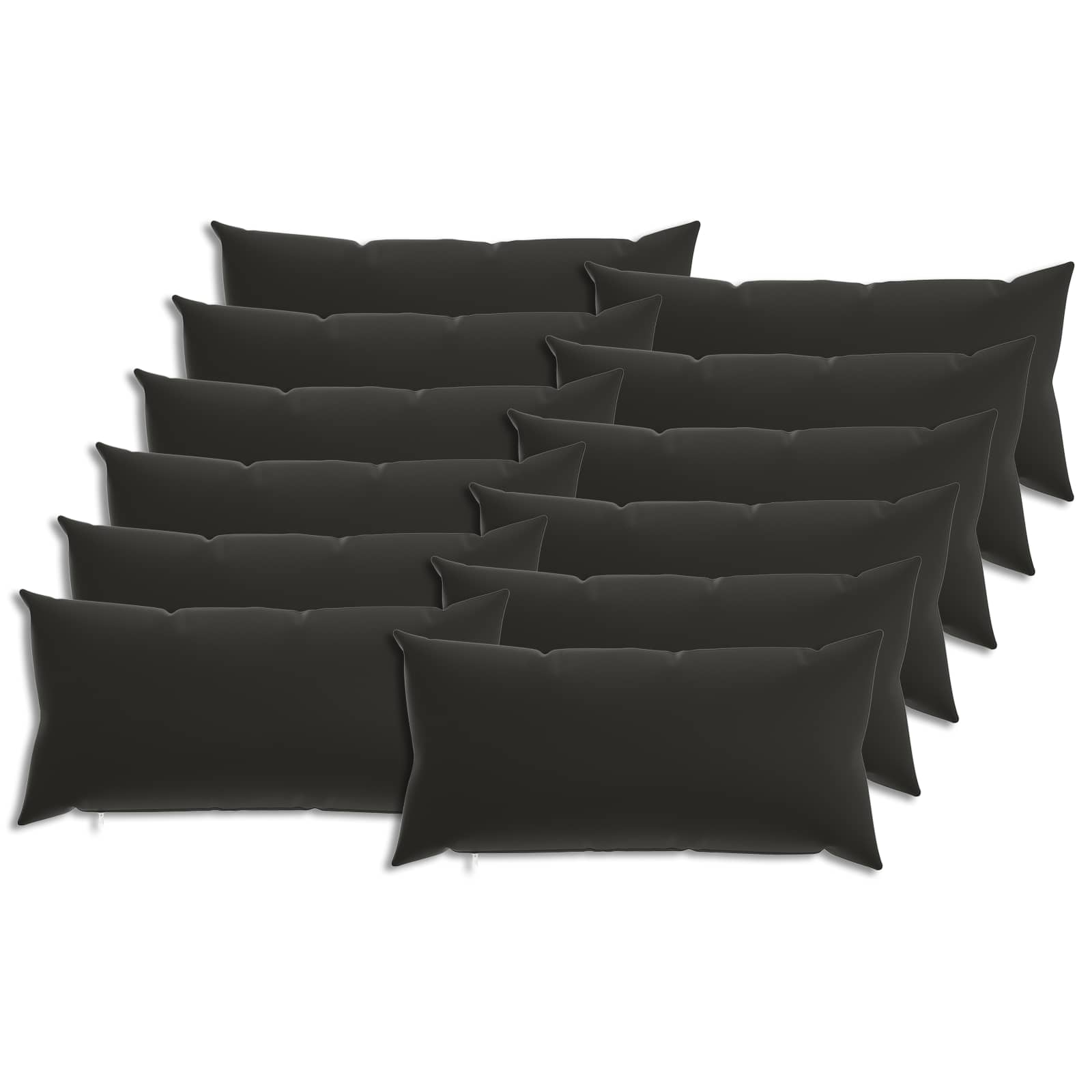 Kissenbezug 12 pcs HEERLEN Schwarz 40 x 80 cm Polyester