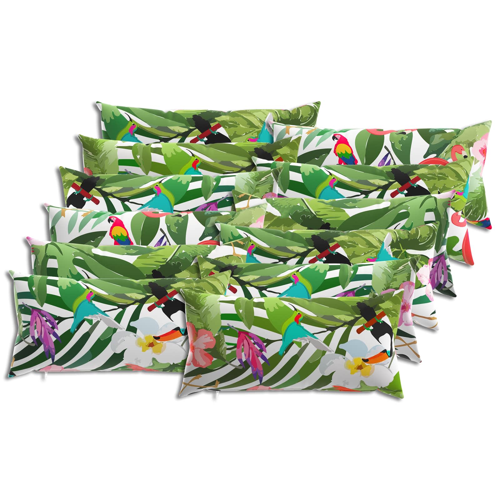 Kissenbezug 12 pcs HEERLEN Mehrfarbig 40 x 80 cm Polyester
