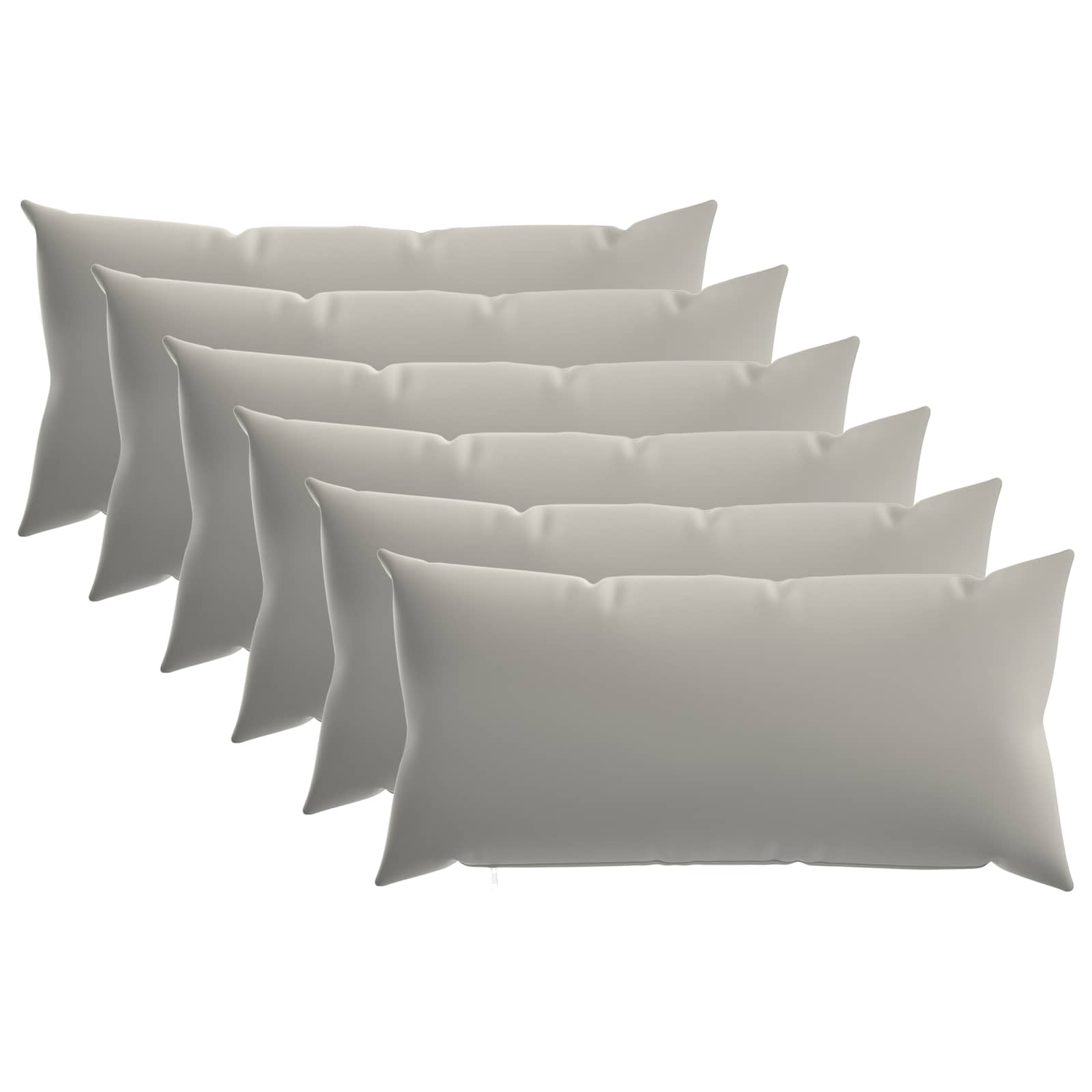 Kissenbezug 6 pcs HEERLEN Grau 40 x 80 cm Polyester