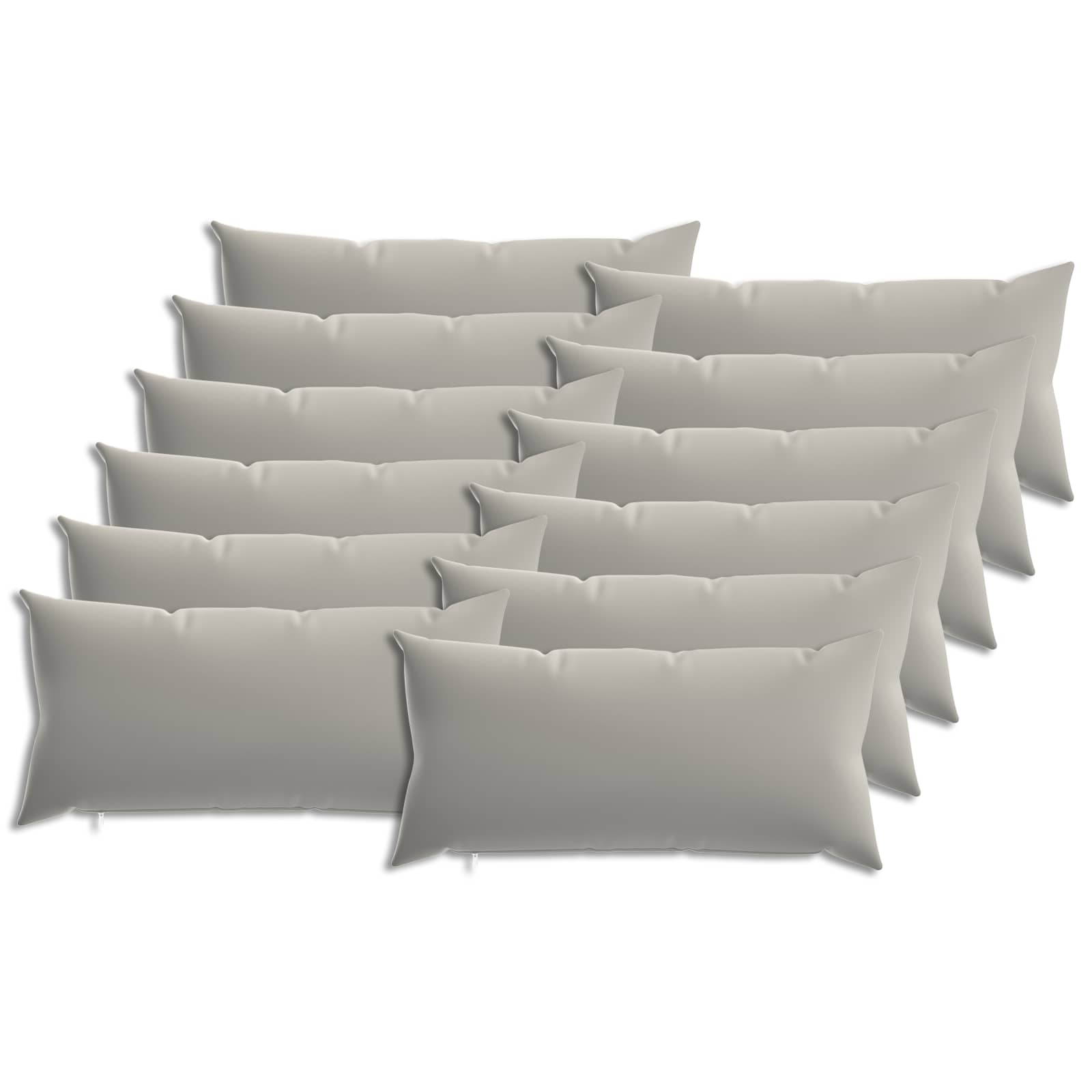 Kissenbezug 12 pcs HEERLEN Grau 40 x 80 cm Polyester