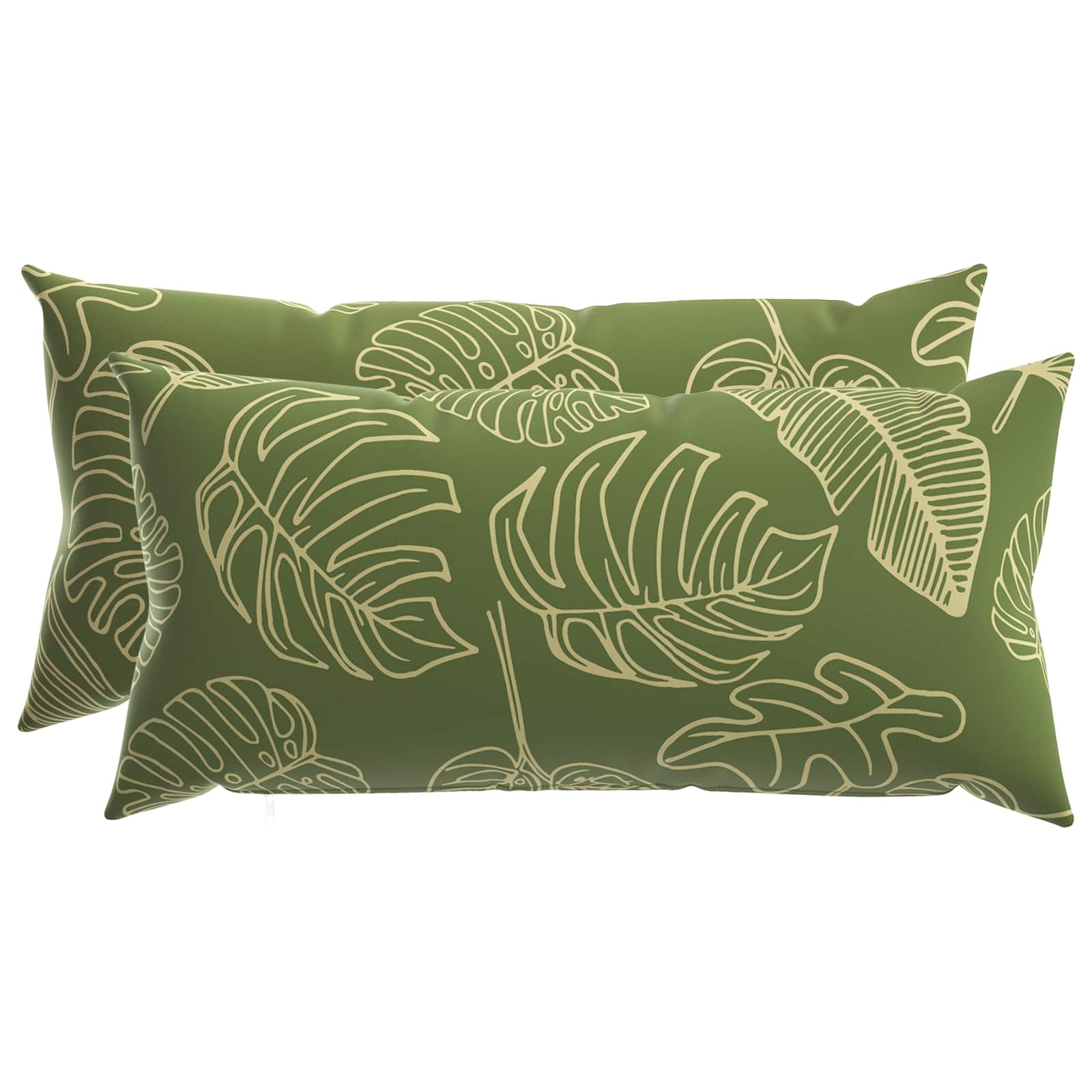 Kissenbezug 2 pcs HEERLEN Blattdesign 40 x 80 cm Polyester