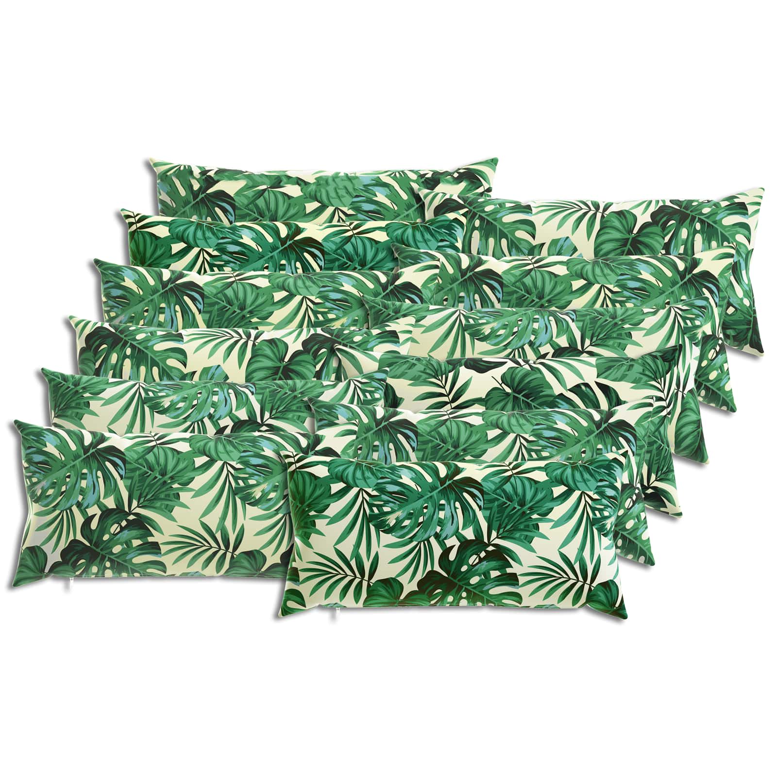 Kissenbezug 12 pcs HEERLEN Blattmuster 40 x 80 cm Polyester