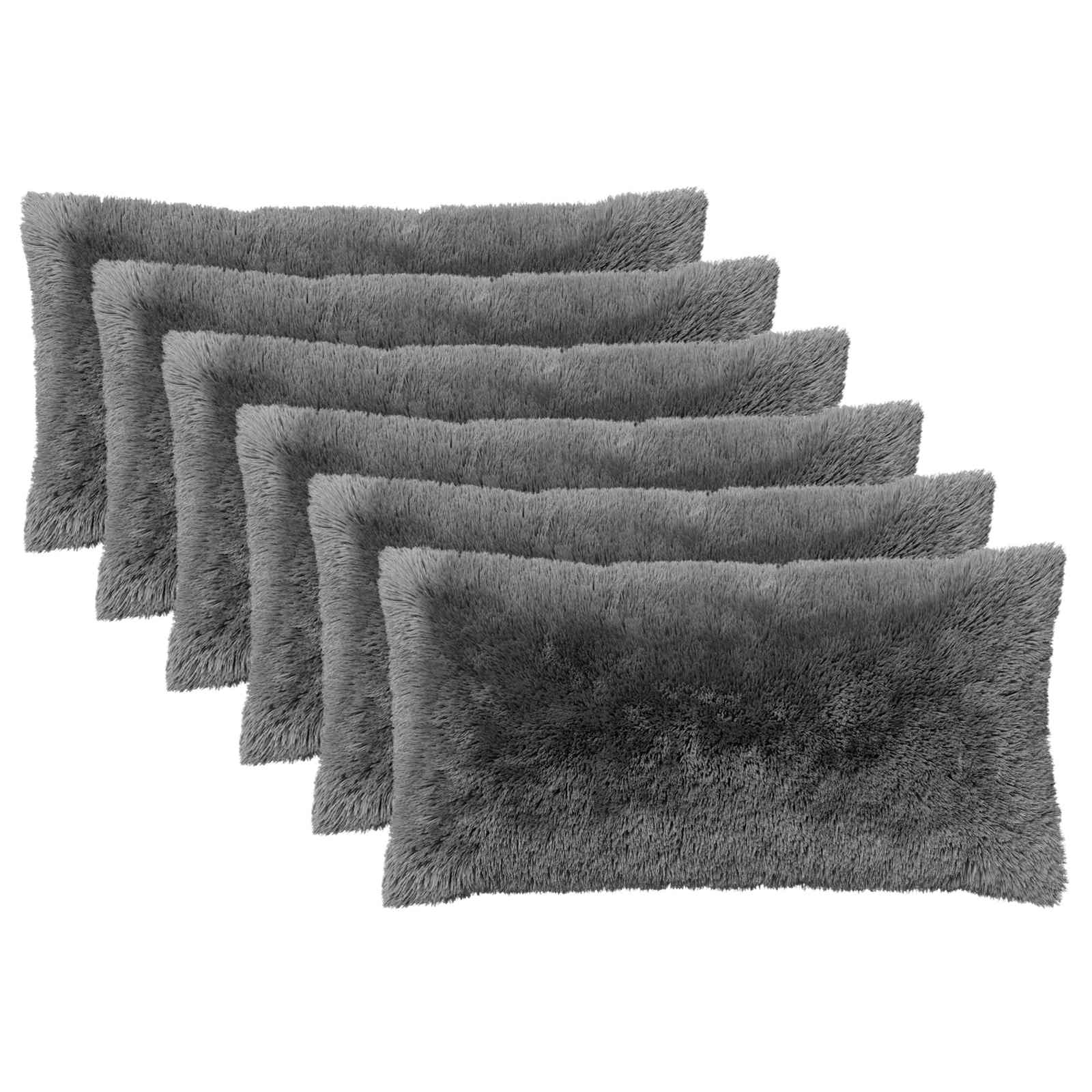 Kissenbezug 6 pcs HEERLEN Hellgrau 40 x 80 cm PV Fleece