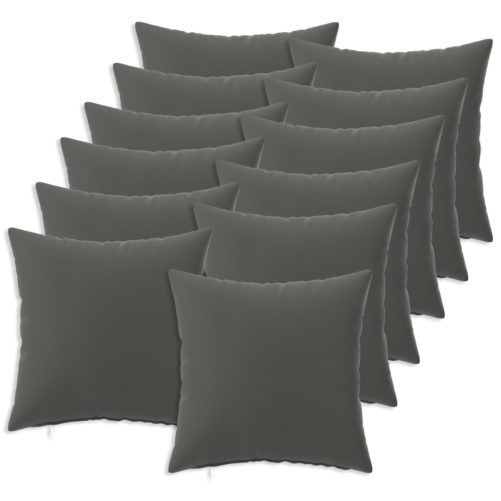 Kissenbezug 12 pcs HEERLEN Anthrazit 45 x 45 cm Polyester