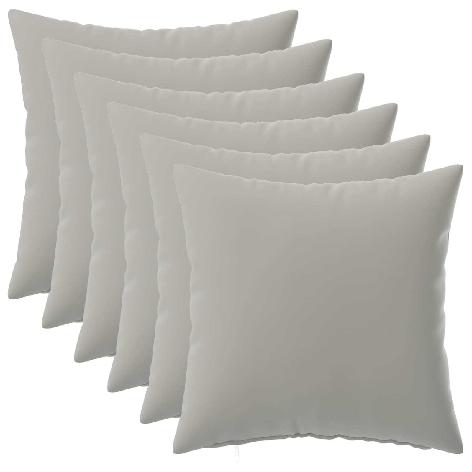 Kissenbezug 6 pcs HEERLEN Grau 45 x 45 cm Polyester
