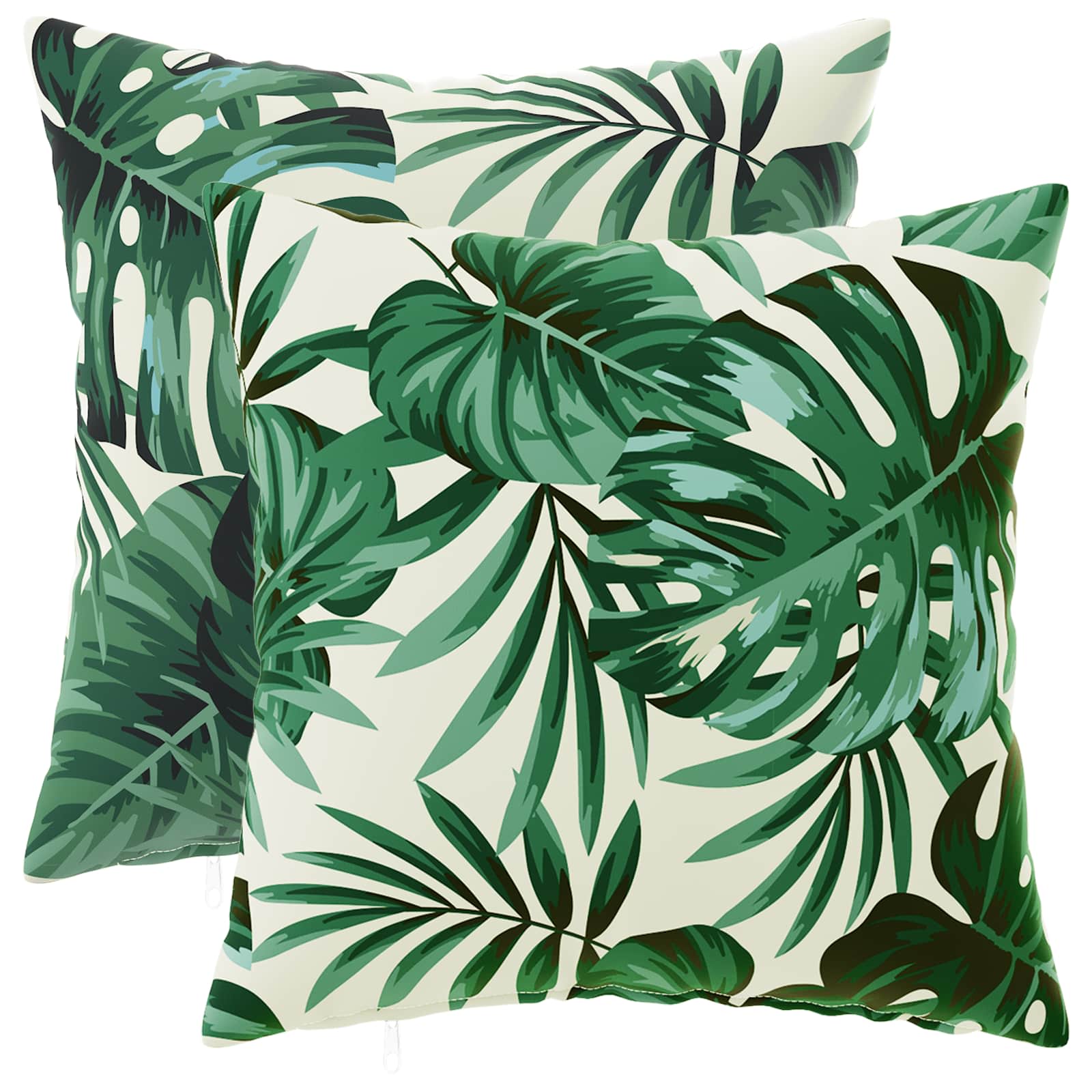 Kissenbezug 2 pcs HEERLEN Blattmuster 45 x 45 cm Polyester