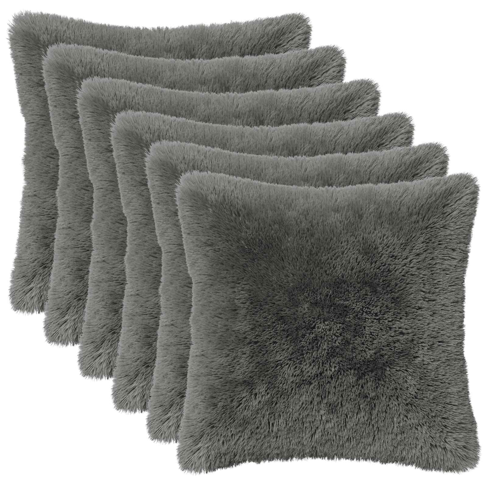 Kissenbezug 6 pcs HEERLEN Hellgrau 45 x 45 cm PV Fleece
