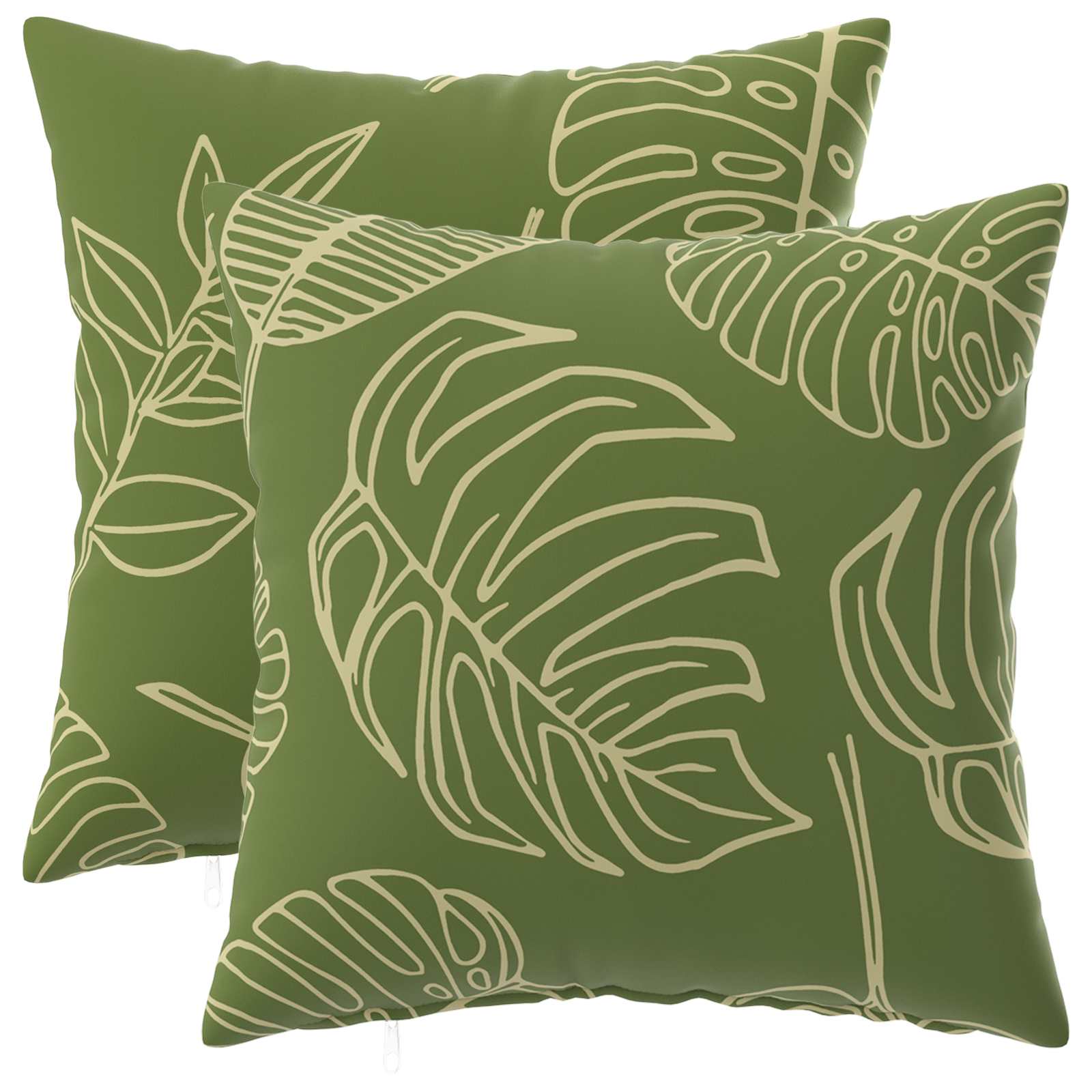 Kissenbezug 2 pcs HEERLEN Blattdesign 50 x 50 cm Polyester