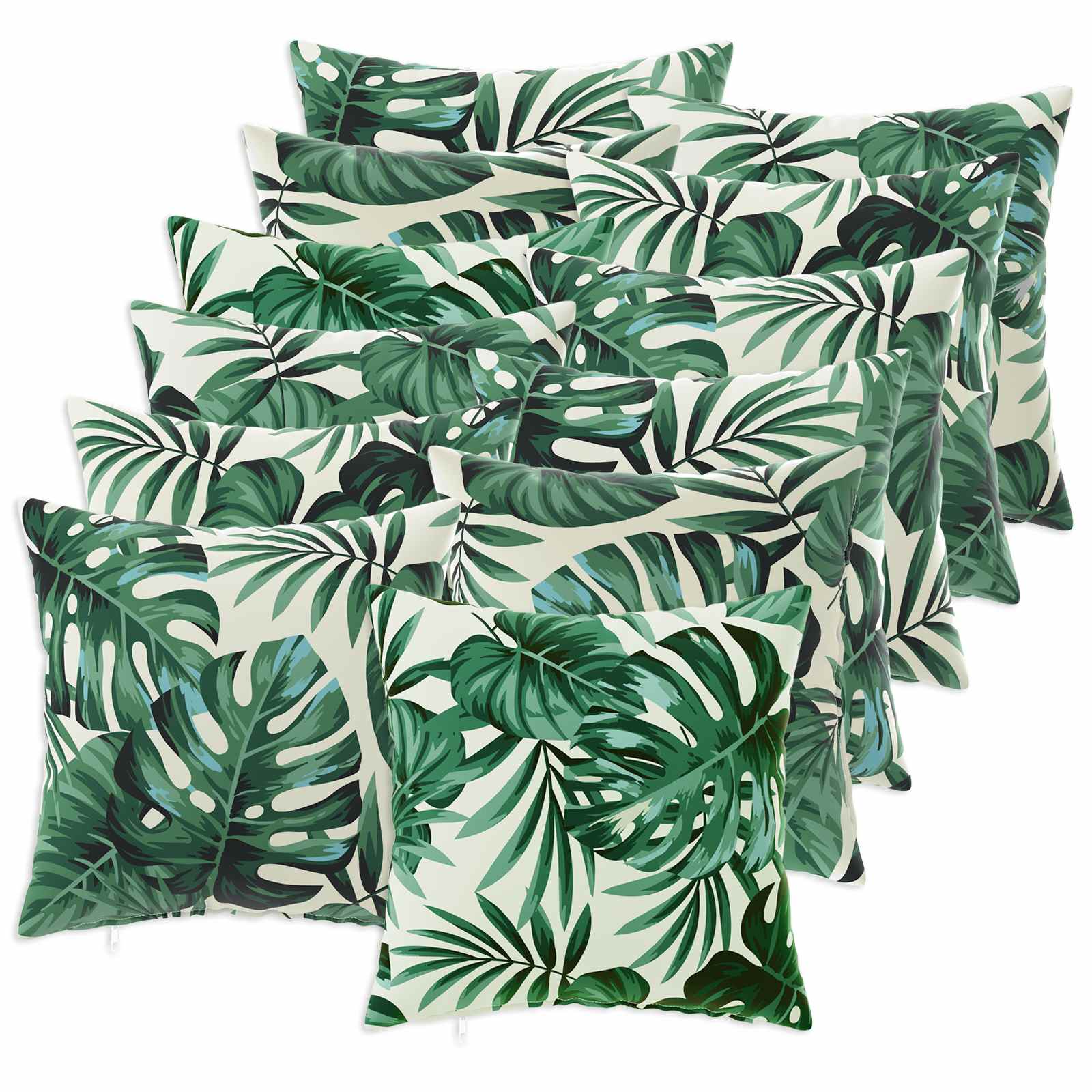 Kissenbezug 12 pcs HEERLEN Blattmuster 50 x 50 cm Polyester
