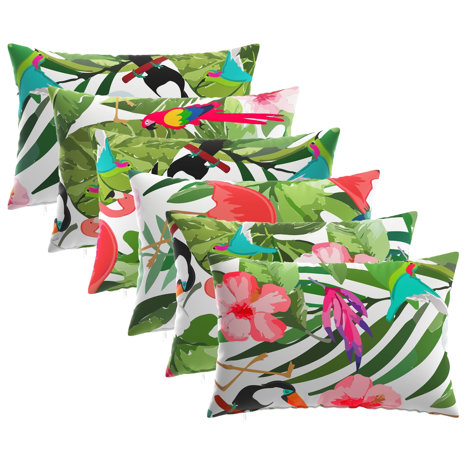 Kissenbezug 6 pcs HEERLEN Mehrfarbig 50 x 70 cm Polyester