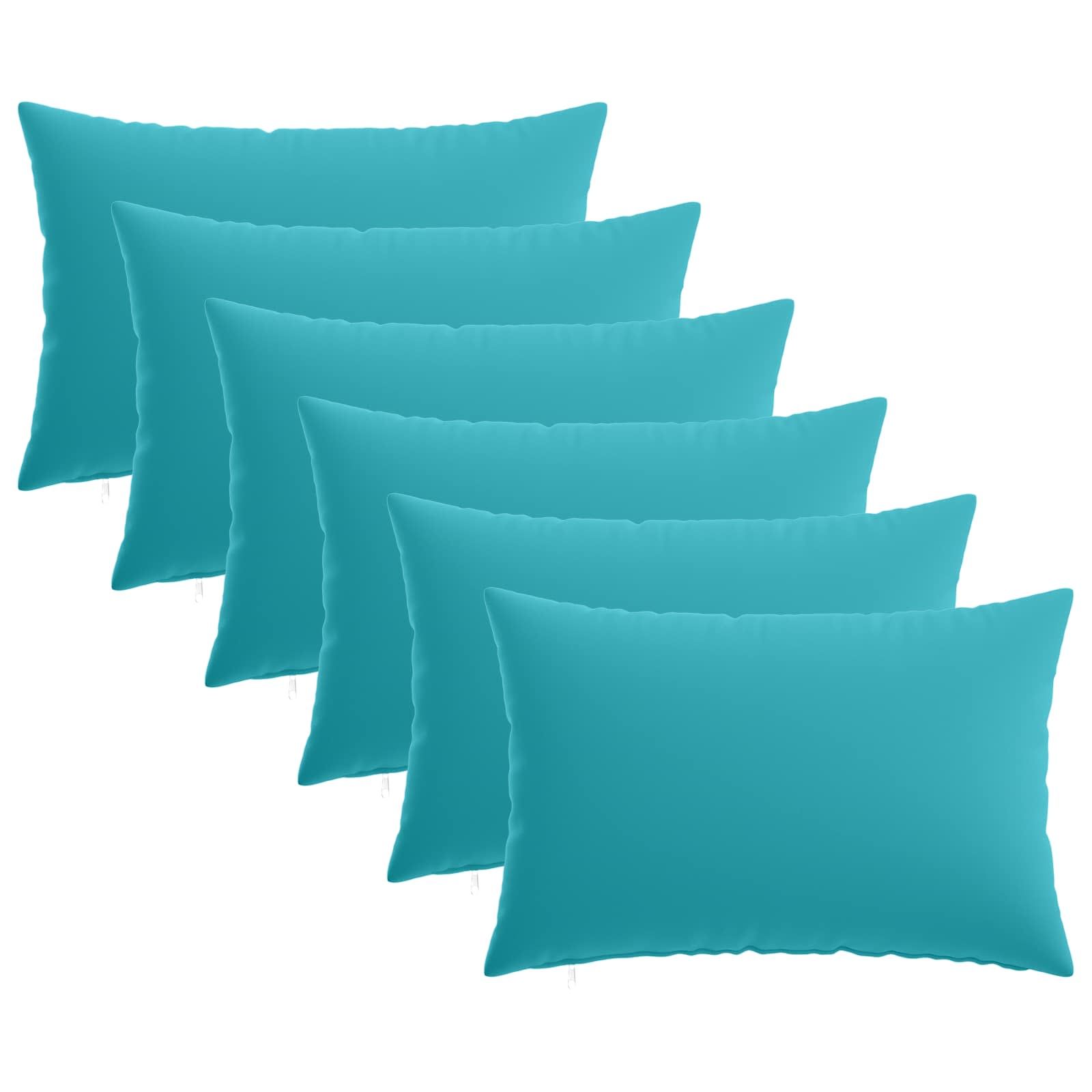 Kissenbezug 6 pcs HEERLEN Türkis 50 x 75 cm Polyester