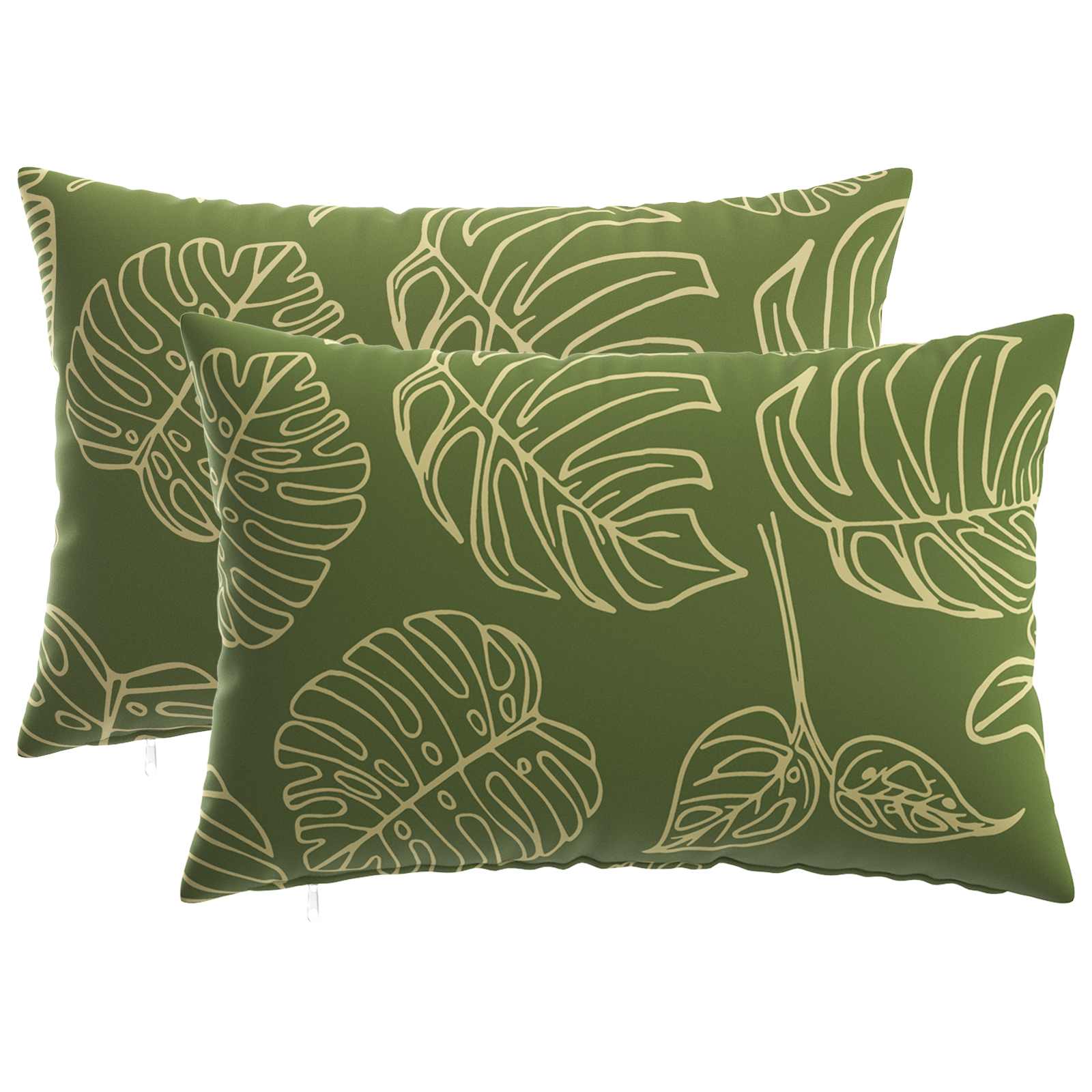 Kissenbezug 2 pcs HEERLEN Blattdesign 50 x 80 cm Polyester