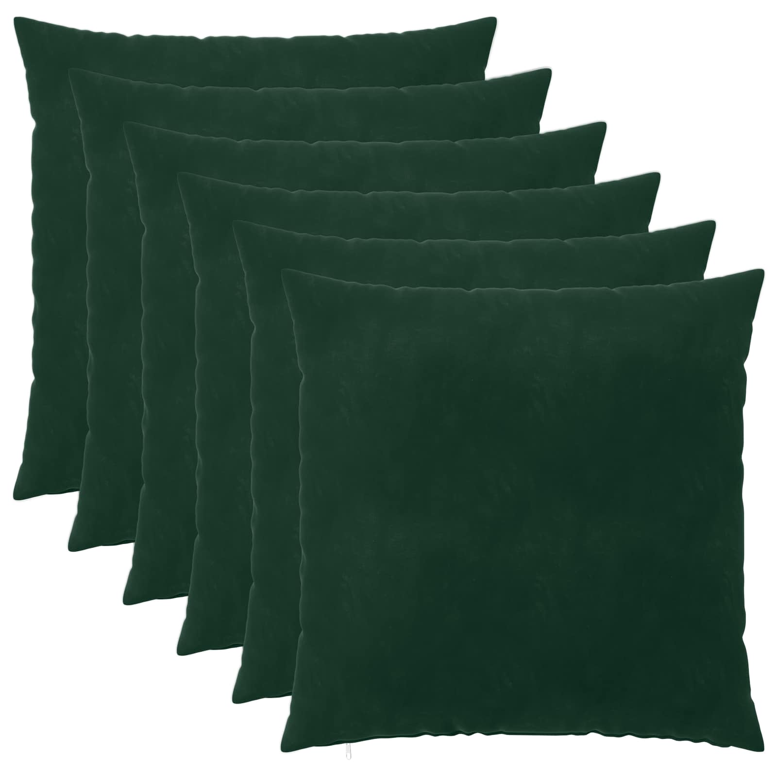 Kissenbezug 6 pcs HEERLEN Dunkelgrün 55 x 55 cm Samt