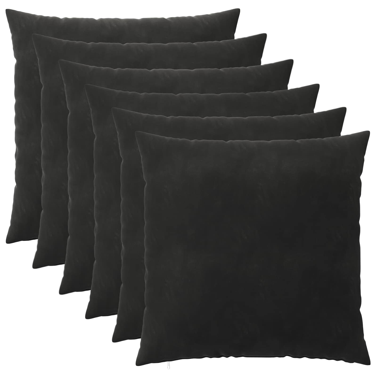 Kissenbezug 6 pcs HEERLEN Schwarz 55 x 55 cm Samt