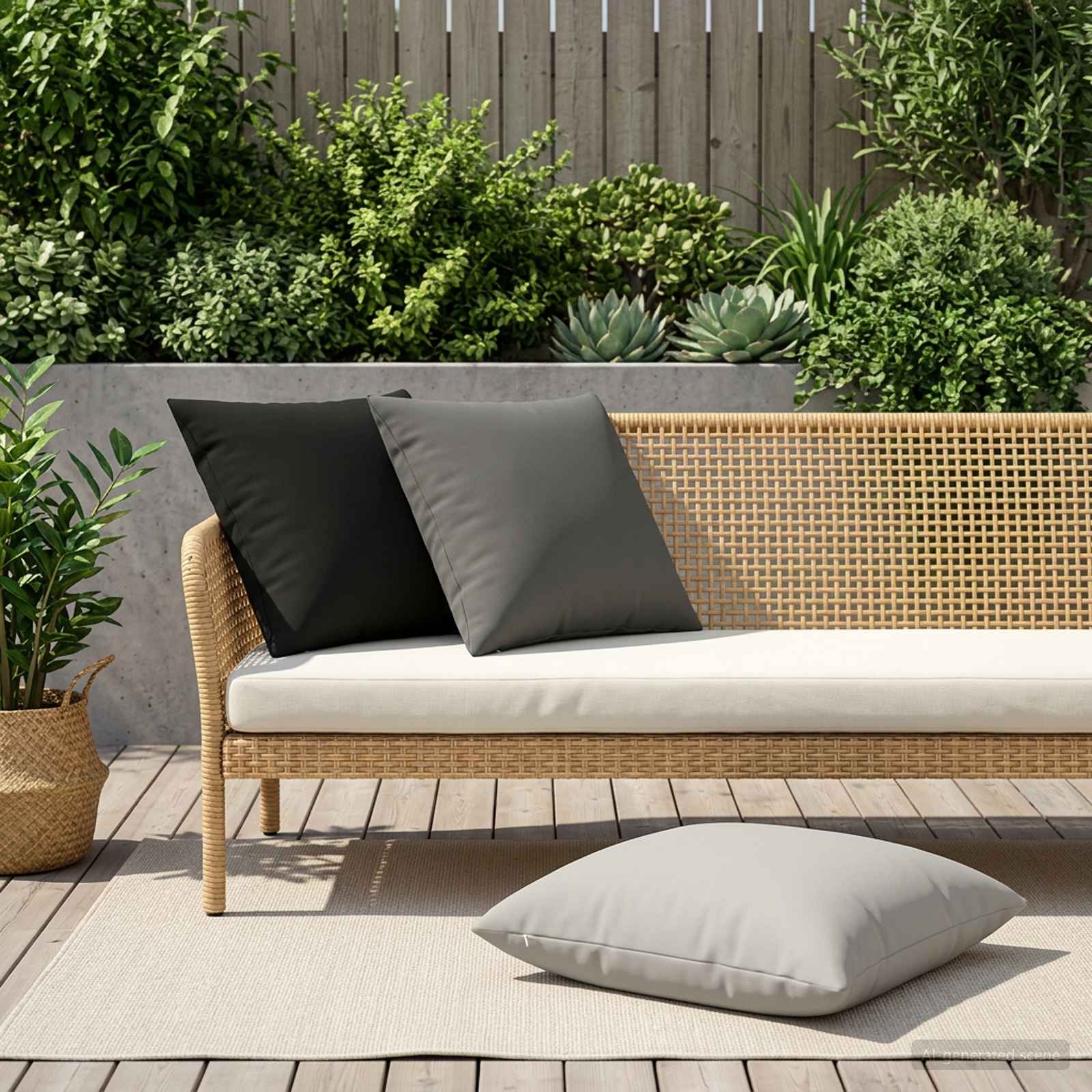 Kissenbezug 2 pcs HEERLEN Grau 60 x 60 cm Polyester