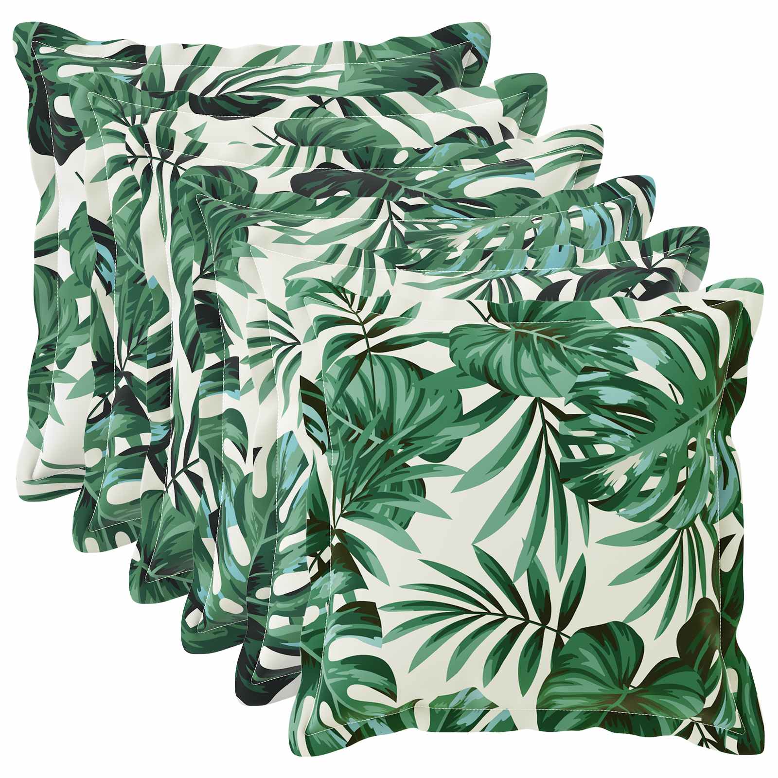 Kissenbezug 6 stk. HOUTEN Blattmuster 30 x 30 cm Polyester