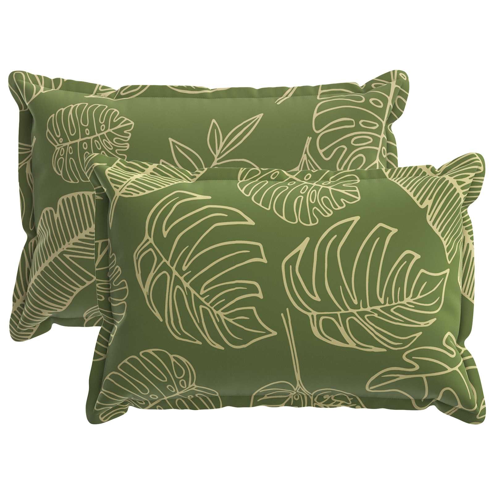 Kissenbezug 2 stk. HOUTEN Blattdesign 30 x 50 cm Polyester
