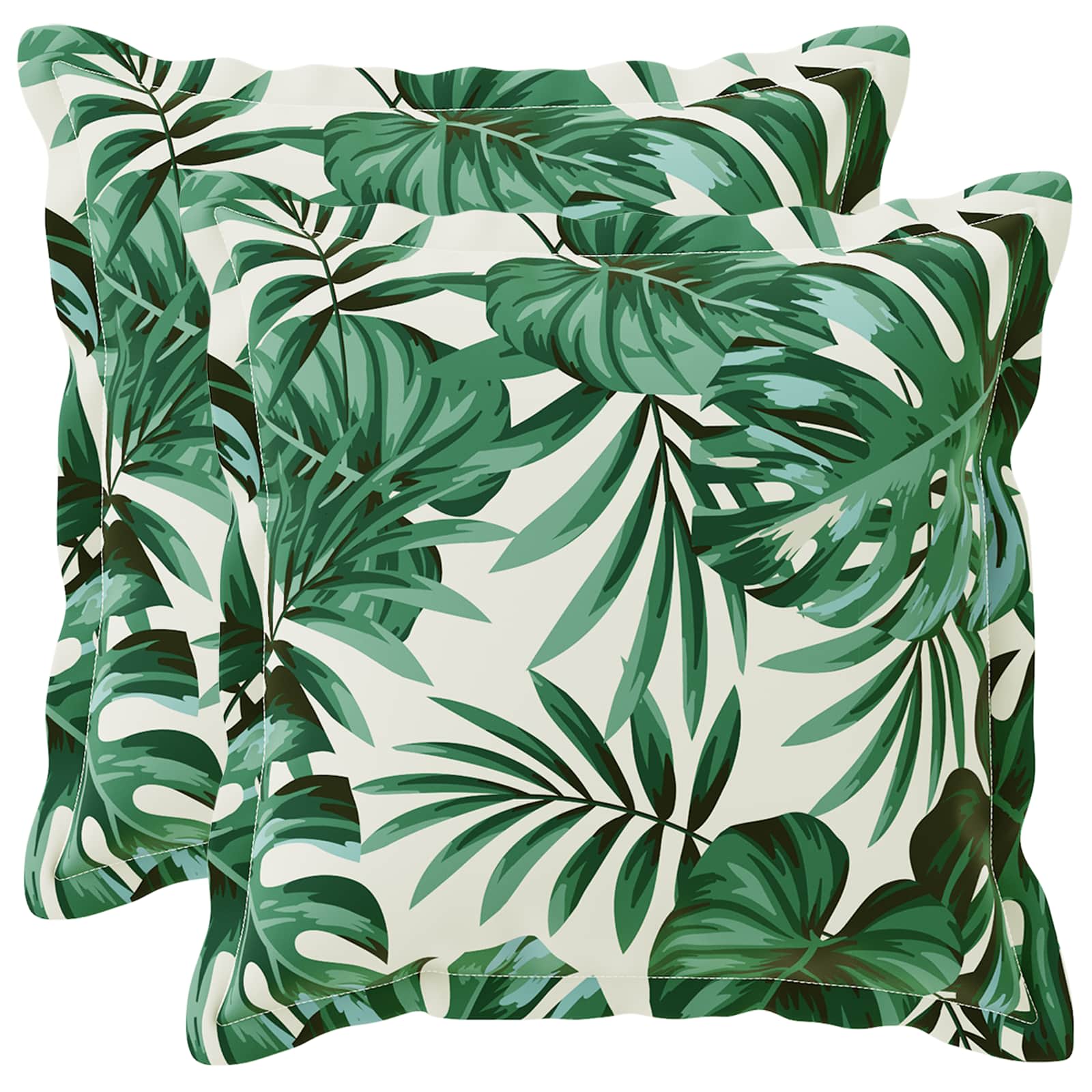 Kissenbezug 2 stk. HOUTEN Blattmuster 35 x 35 cm Polyester