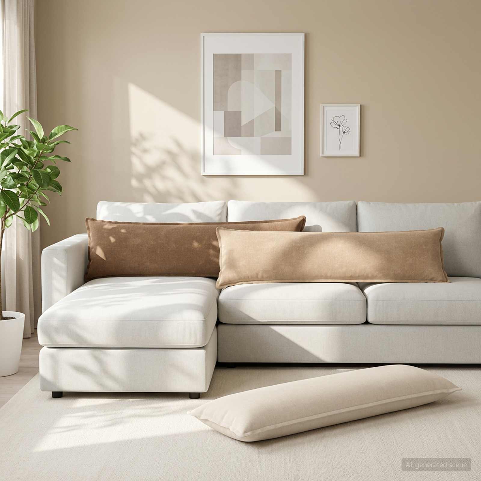 Kissenbezug HOUTEN Braun 40 x 145 cm Chenille-Stoff