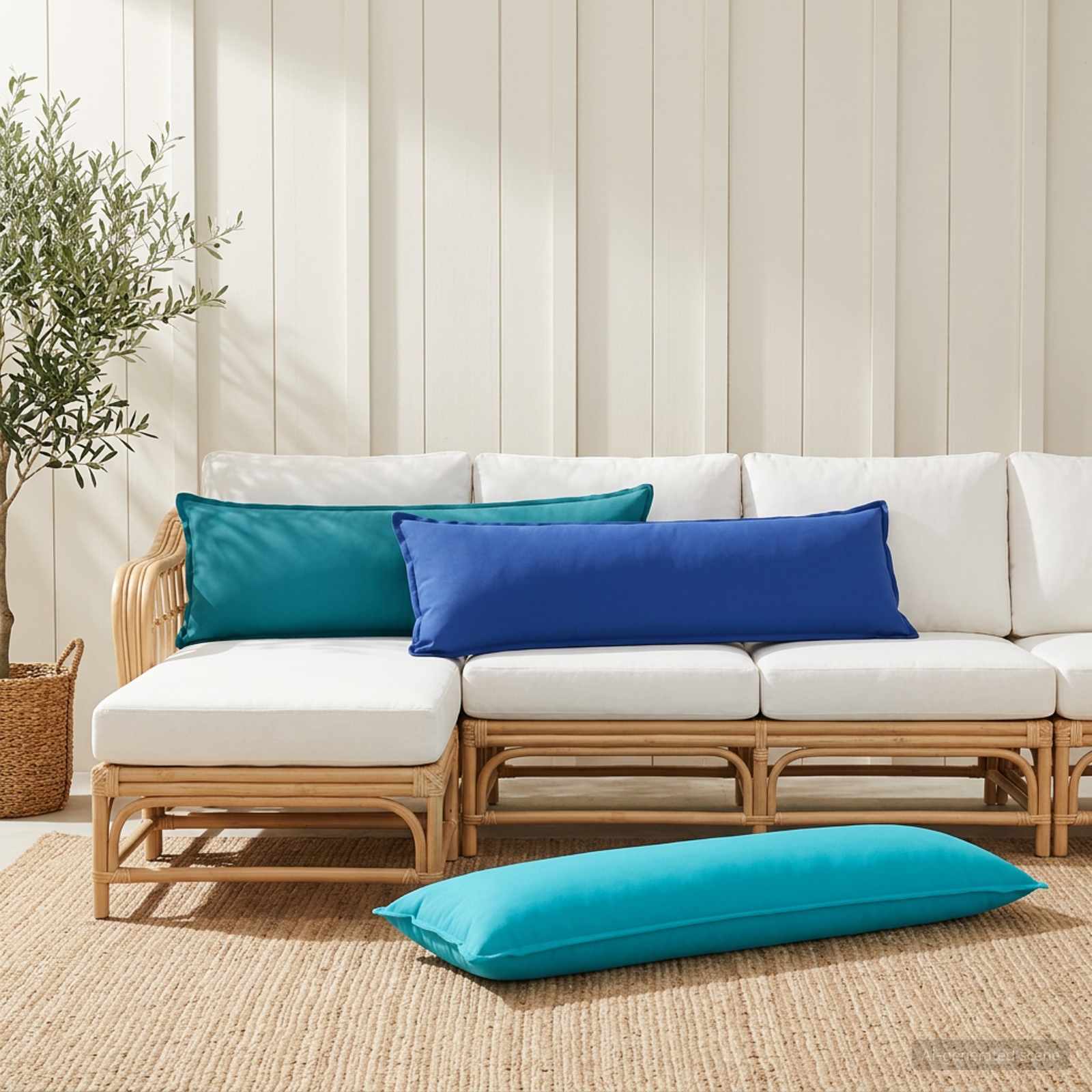 Kissenbezug HOUTEN Türkis 40 x 145 cm Polyester