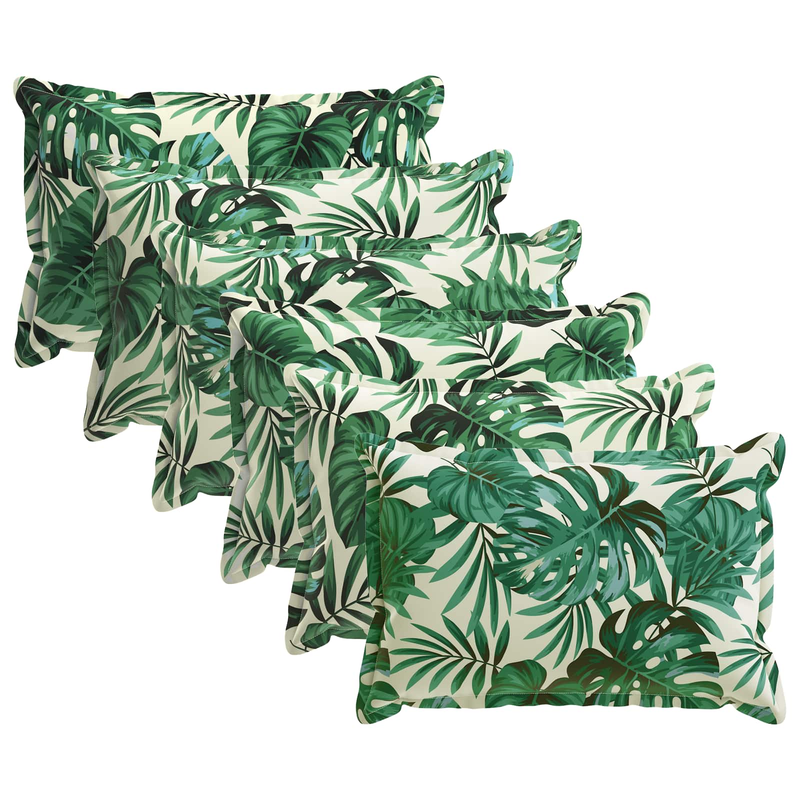 Kissenbezug 6 stk. HOUTEN Blattmuster 40 x 60 cm Polyester