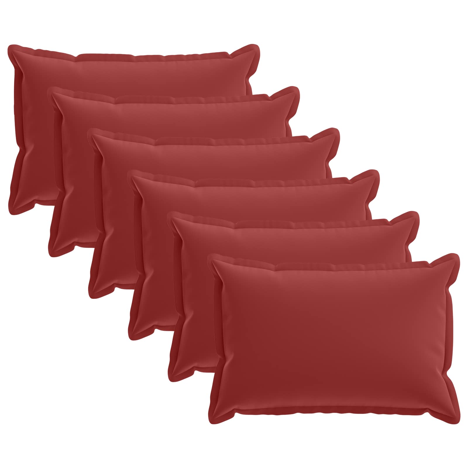 Kissenbezug 6 stk. HOUTEN Weinrot 40 x 60 cm Polyester