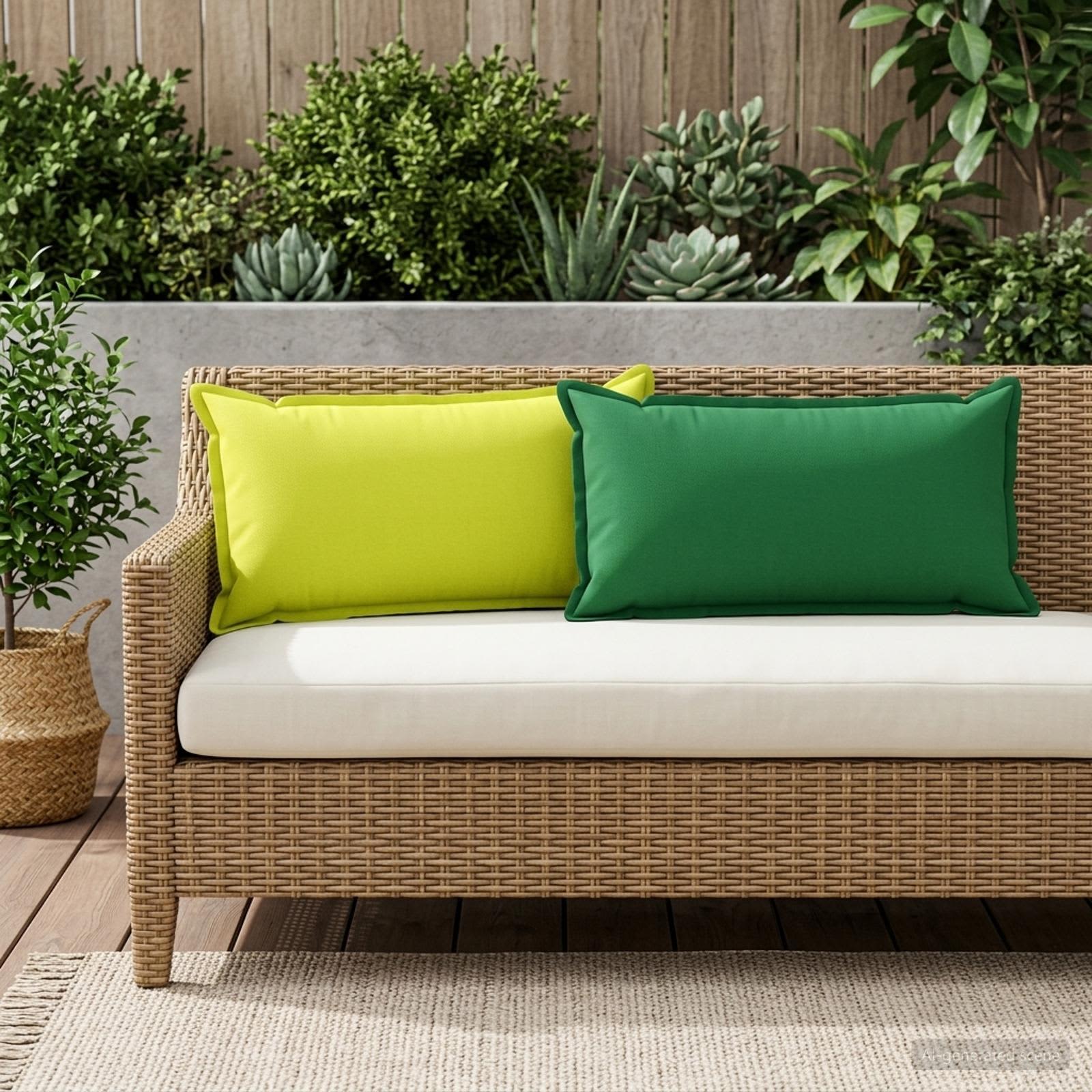Kissenbezug 2 stk. HOUTEN Grün 40 x 80 cm Polyester