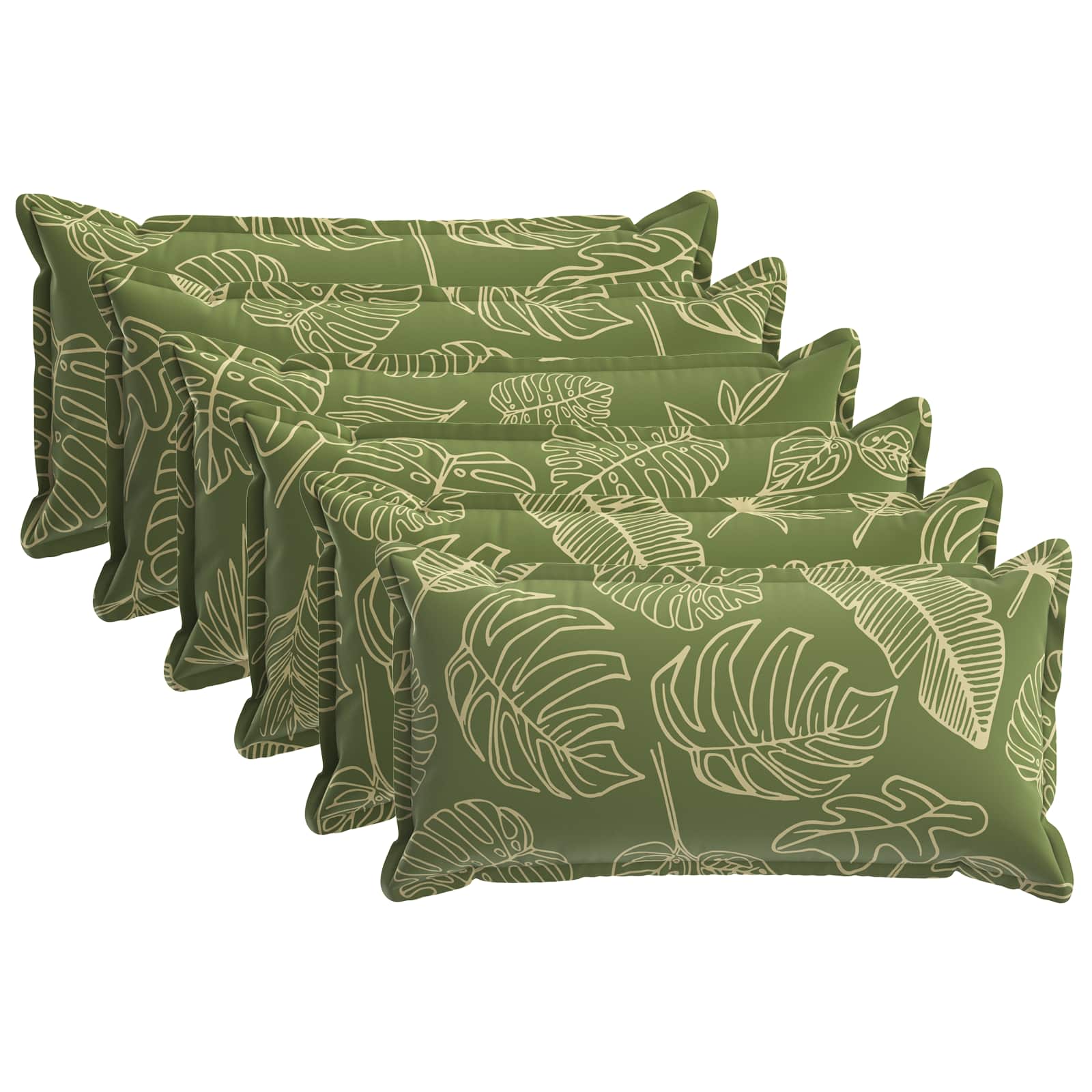 Kissenbezug 6 stk. HOUTEN Blattdesign 40 x 70 cm Polyester