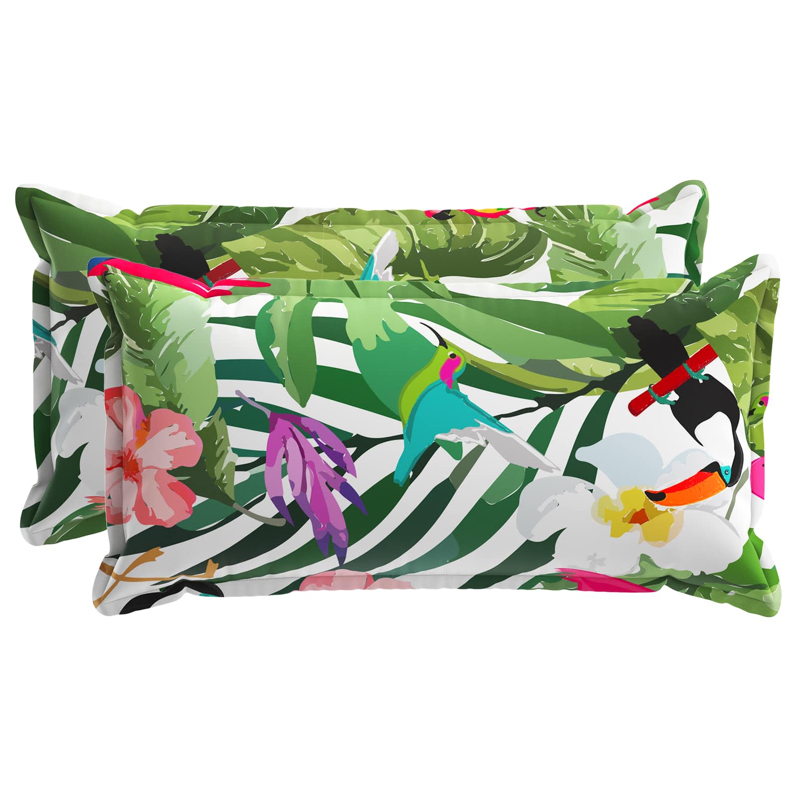 Kissenbezug 2 stk. HOUTEN Mehrfarbig 40 x 80 cm Polyester