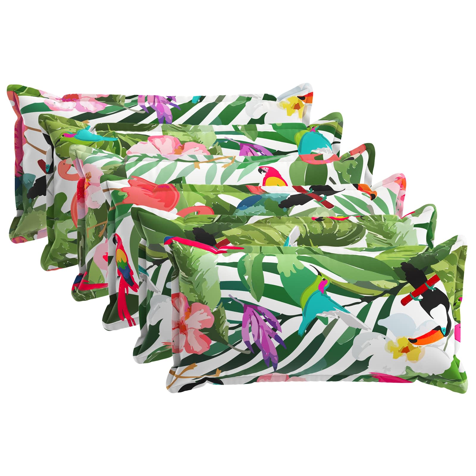 Kissenbezug 6 stk. HOUTEN Mehrfarbig 40 x 80 cm Polyester