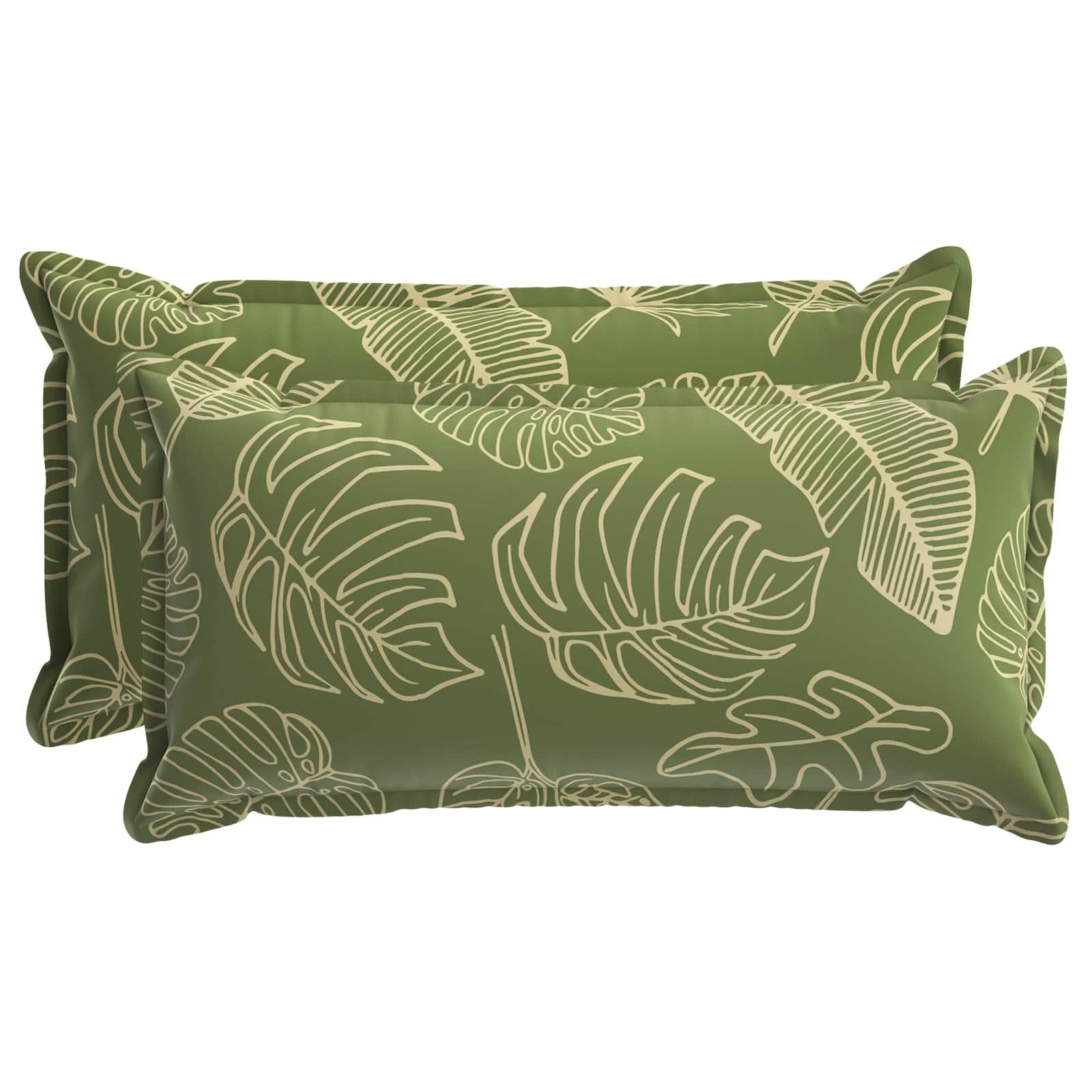 Kissenbezug 2 stk. HOUTEN Blattdesign 40 x 80 cm Polyester