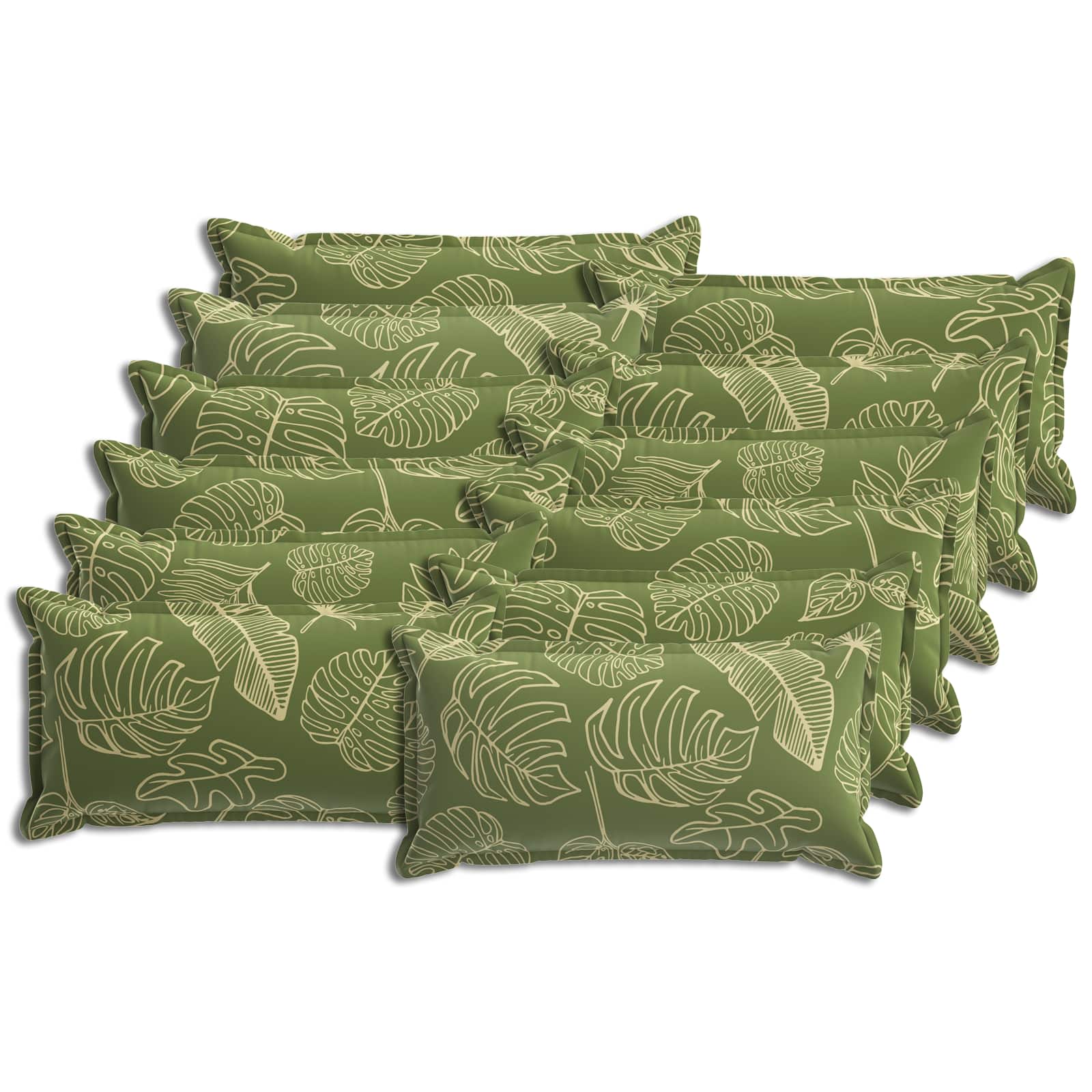 Kissenbezug 12 stk. HOUTEN Blattdesign 40 x 80 cm Polyester