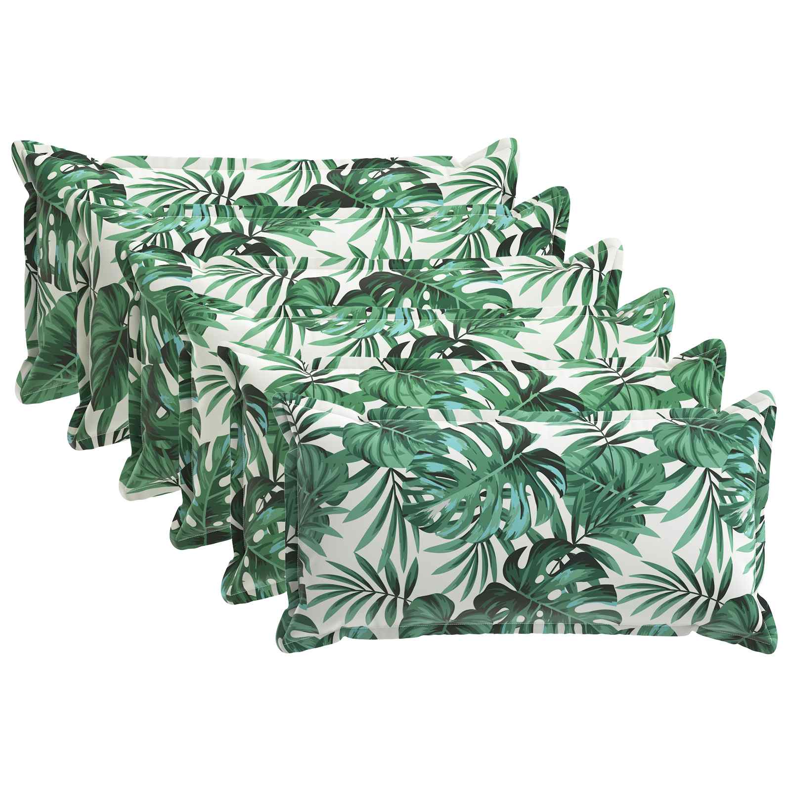 Kissenbezug 6 stk. HOUTEN Blattmuster 40 x 80 cm Polyester