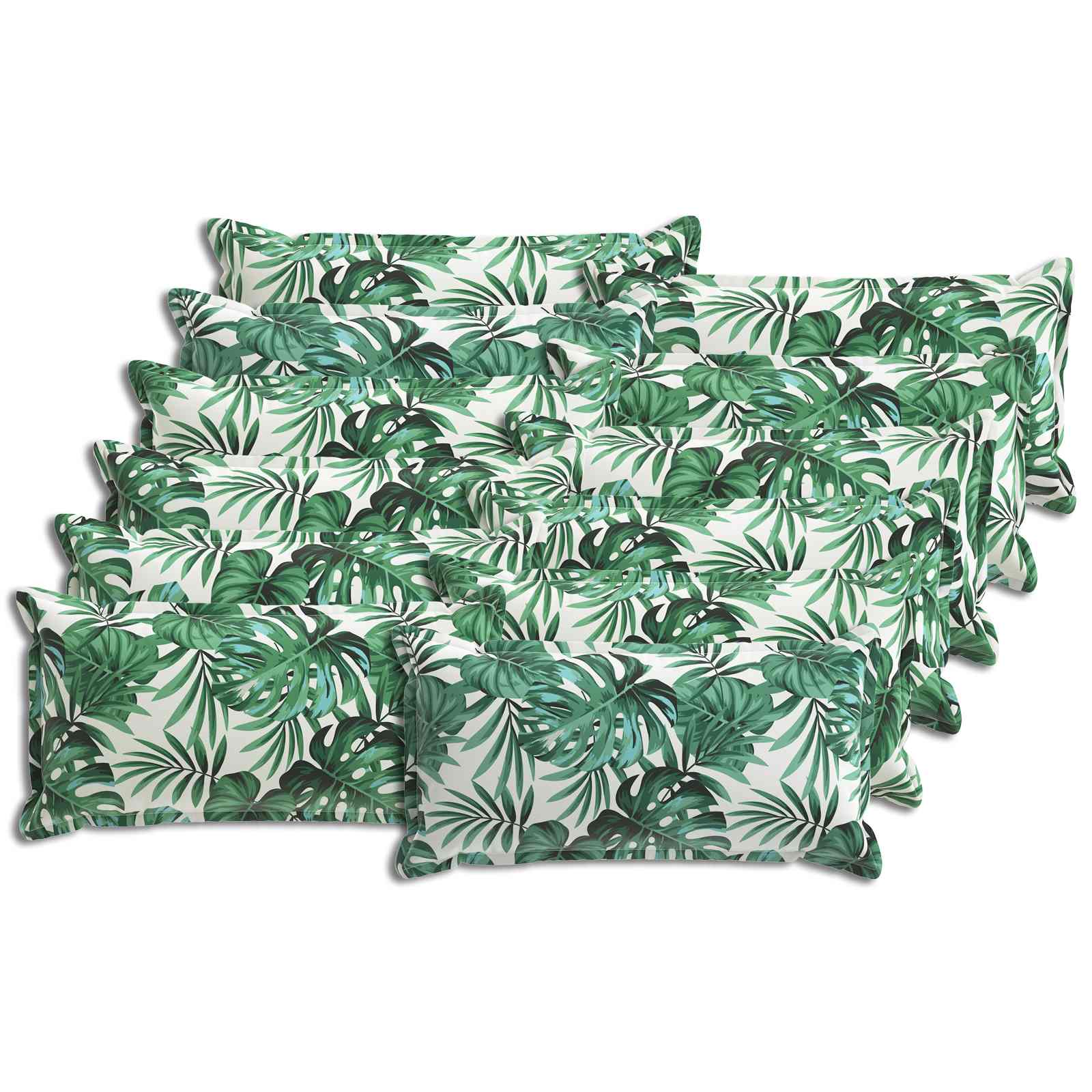 Kissenbezug 12 stk. HOUTEN Blattmuster 40 x 80 cm Polyester