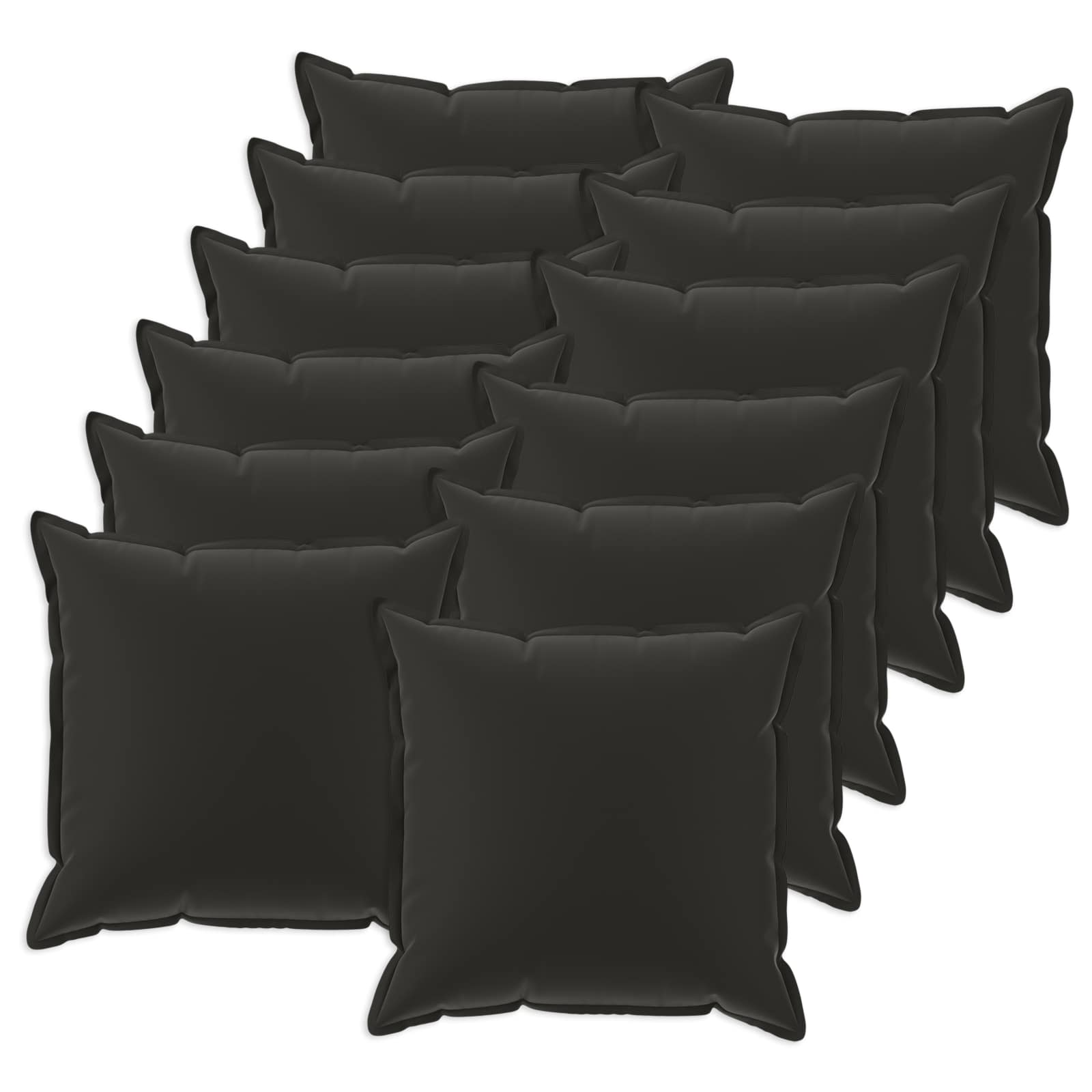 Kissenbezug 12 stk. HOUTEN Schwarz 45 x 45 cm Polyester