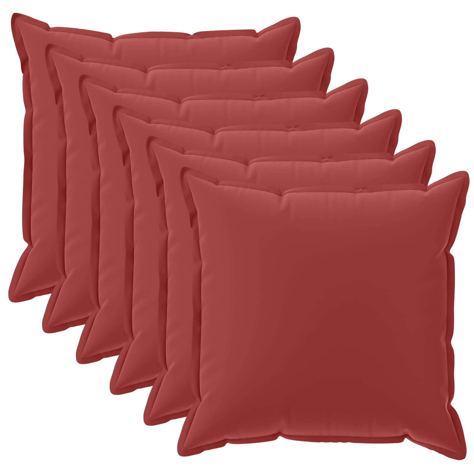 Kissenbezug 6 stk. HOUTEN Weinrot 50 x 50 cm Polyester