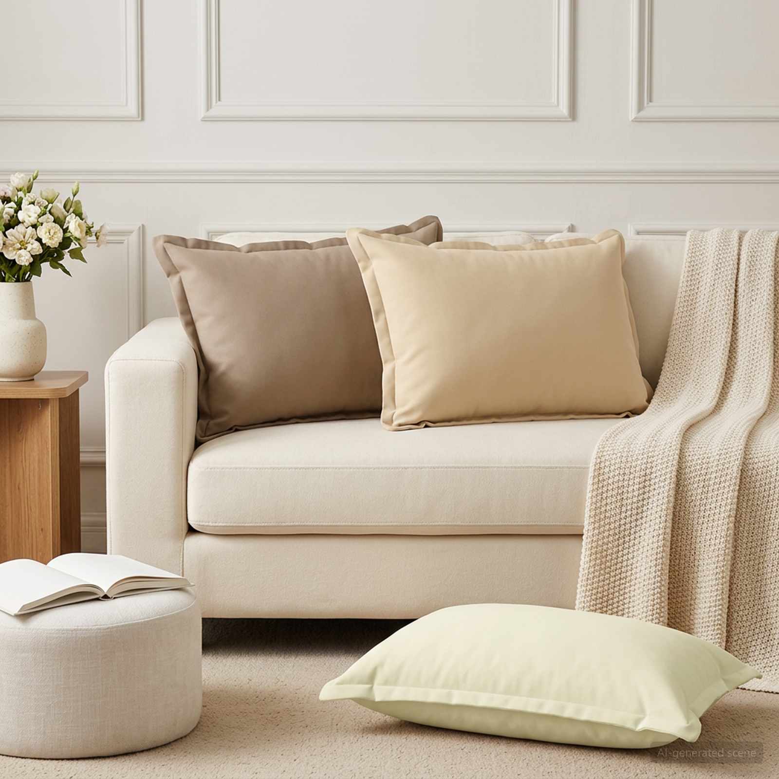 Kissenbezug 6 stk. HOUTEN Taupe 50 x 80 cm Polyester