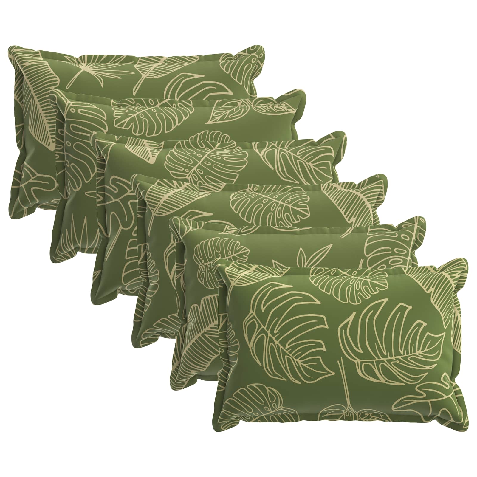 Kissenbezug 6 stk. HOUTEN Blattdesign 50 x 70 cm Polyester