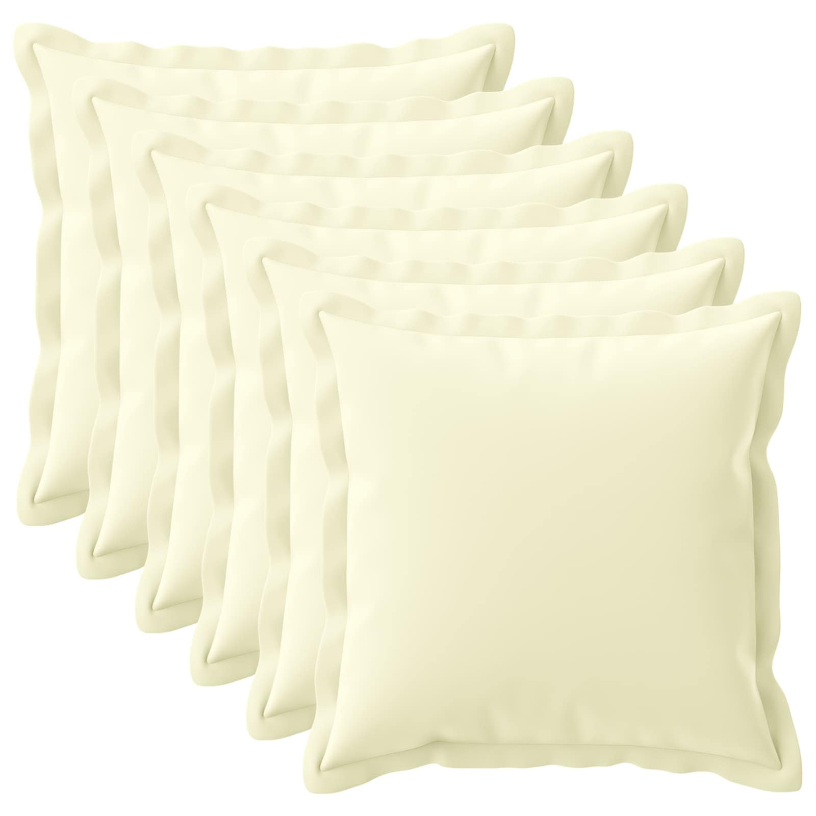 Kissenbezug 6 stk. HOUTEN Creme 55 x 55 cm Polyester