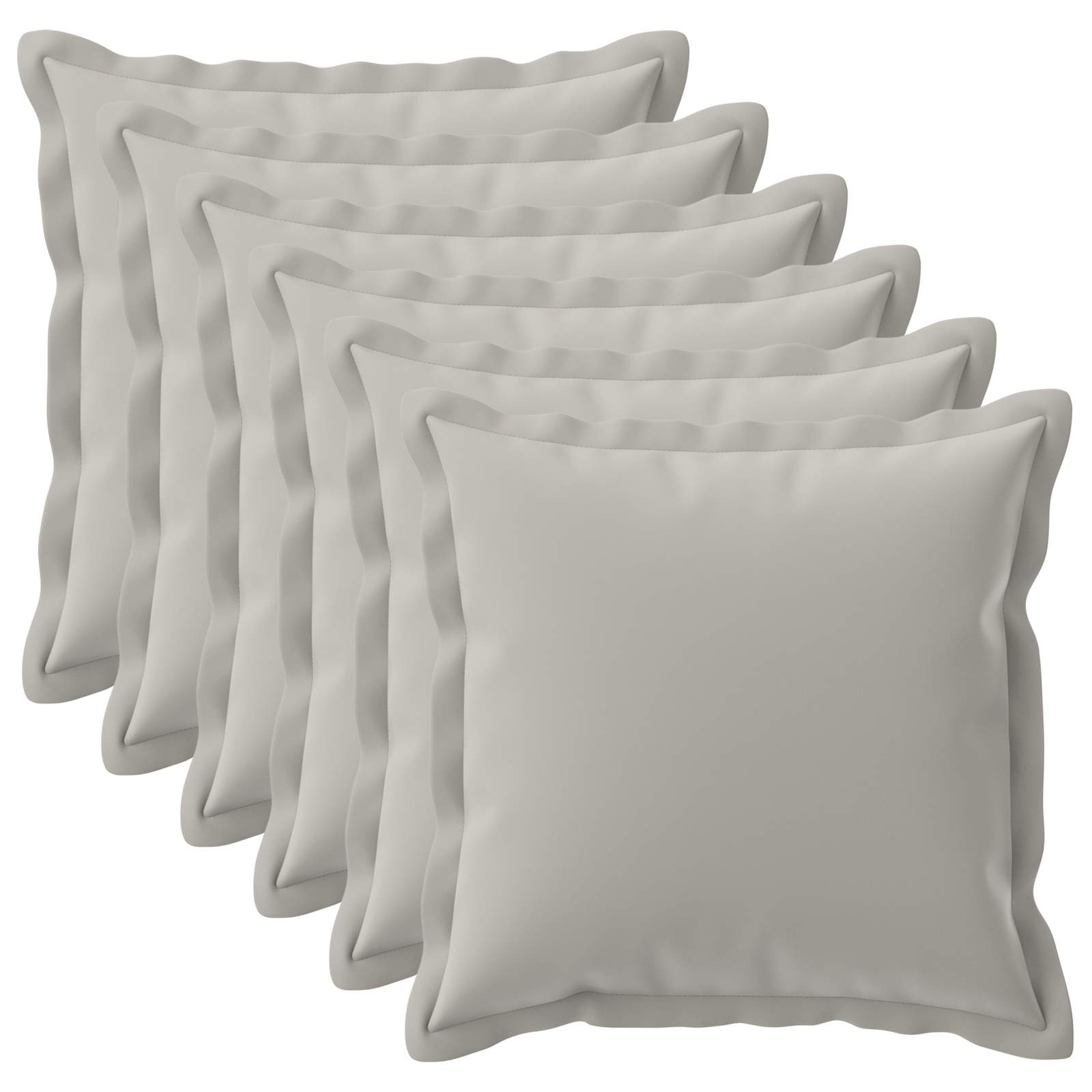 Kissenbezug 6 stk. HOUTEN Grau 55 x 55 cm Polyester