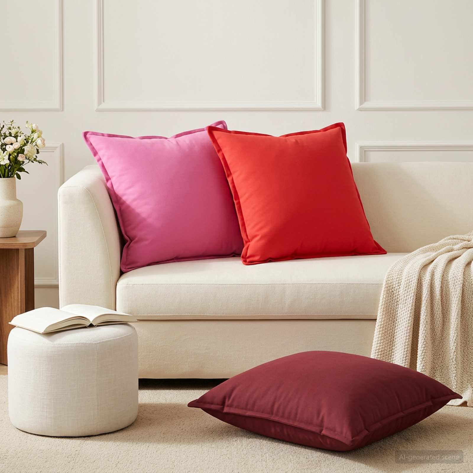 Kissenbezug 2 stk. HOUTEN Rosa 55 x 55 cm Polyester