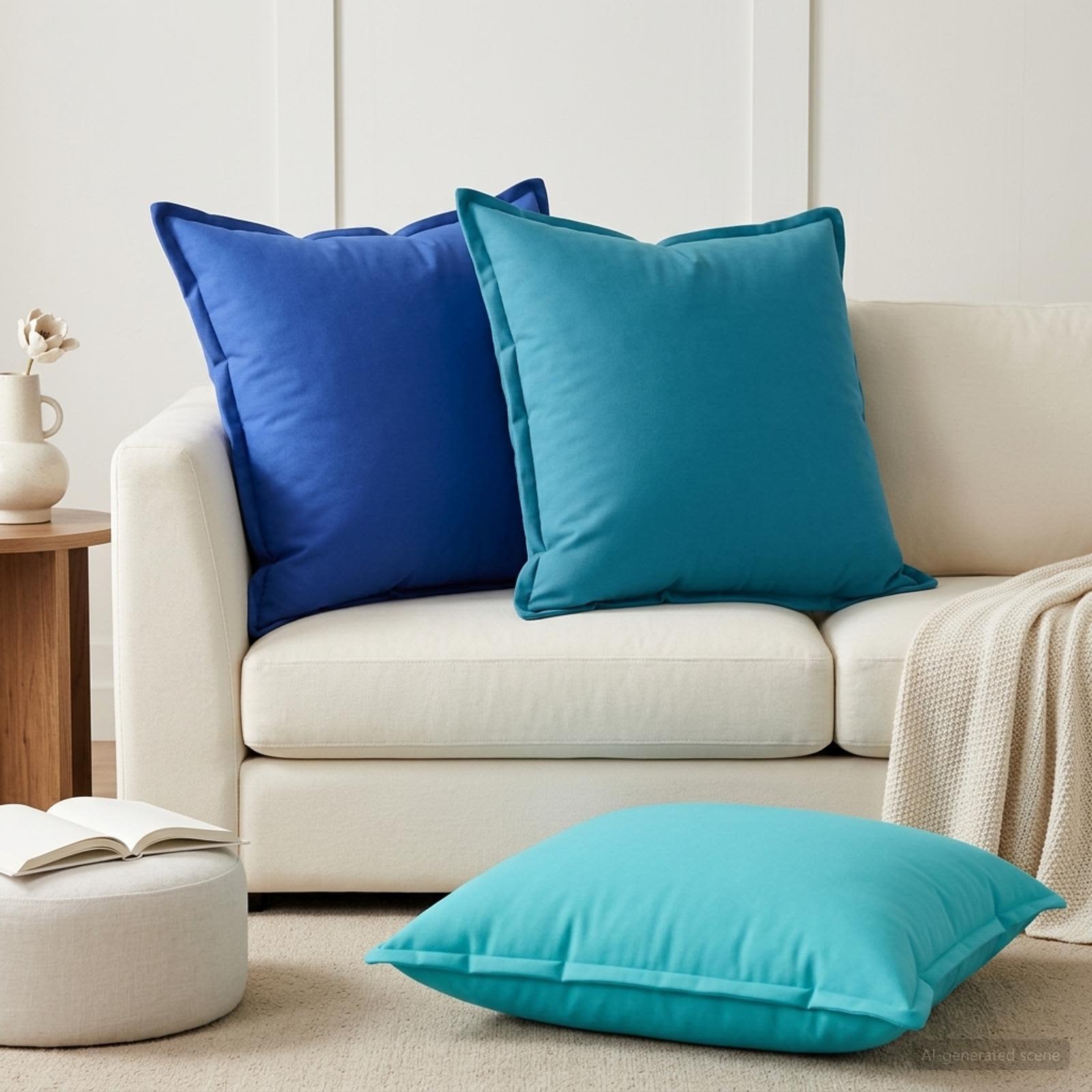 Kissenbezug 6 stk. HOUTEN Himmelblau 65 x 65 cm Polyester
