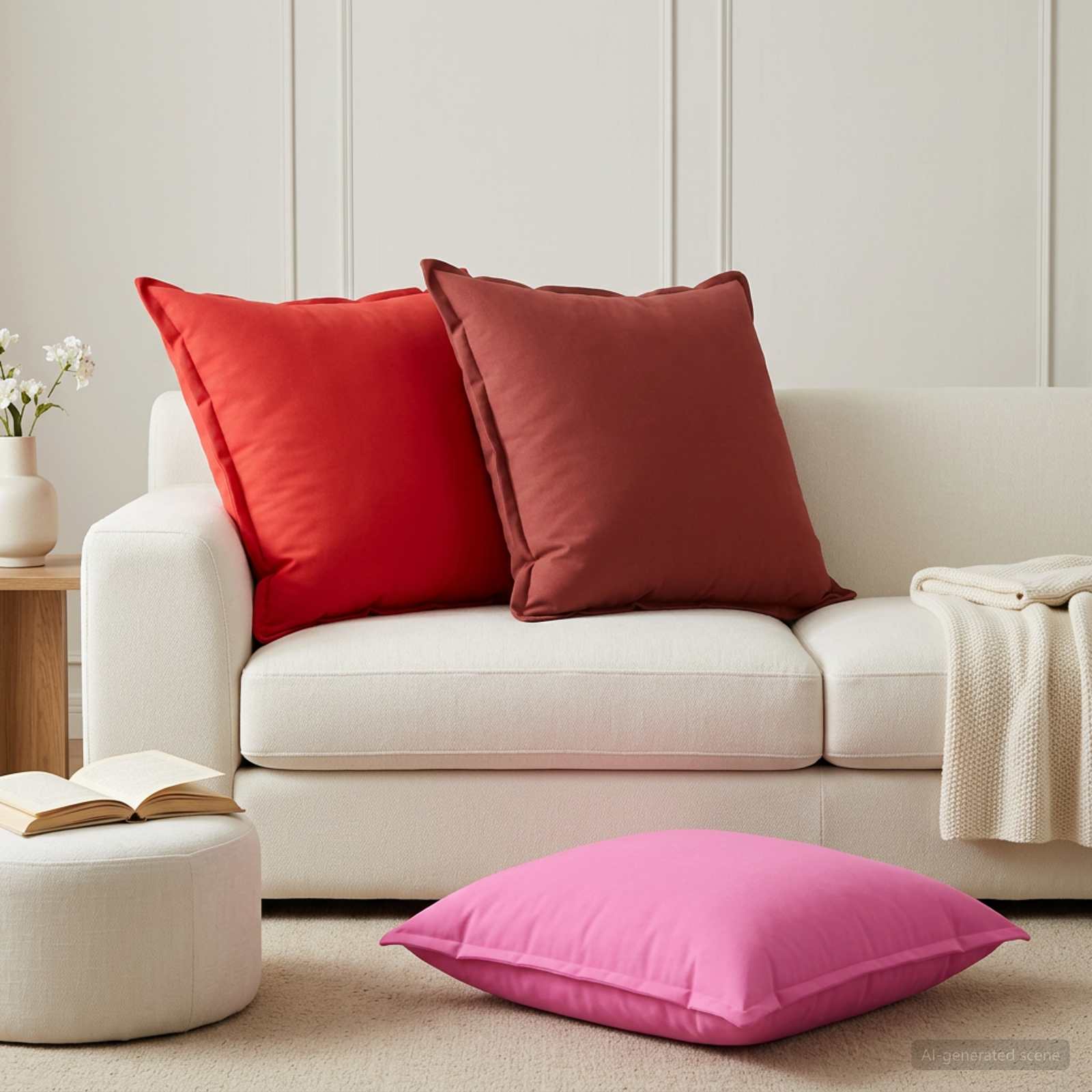 Kissenbezug 2 stk. HOUTEN Rosa 80 x 80 cm Polyester