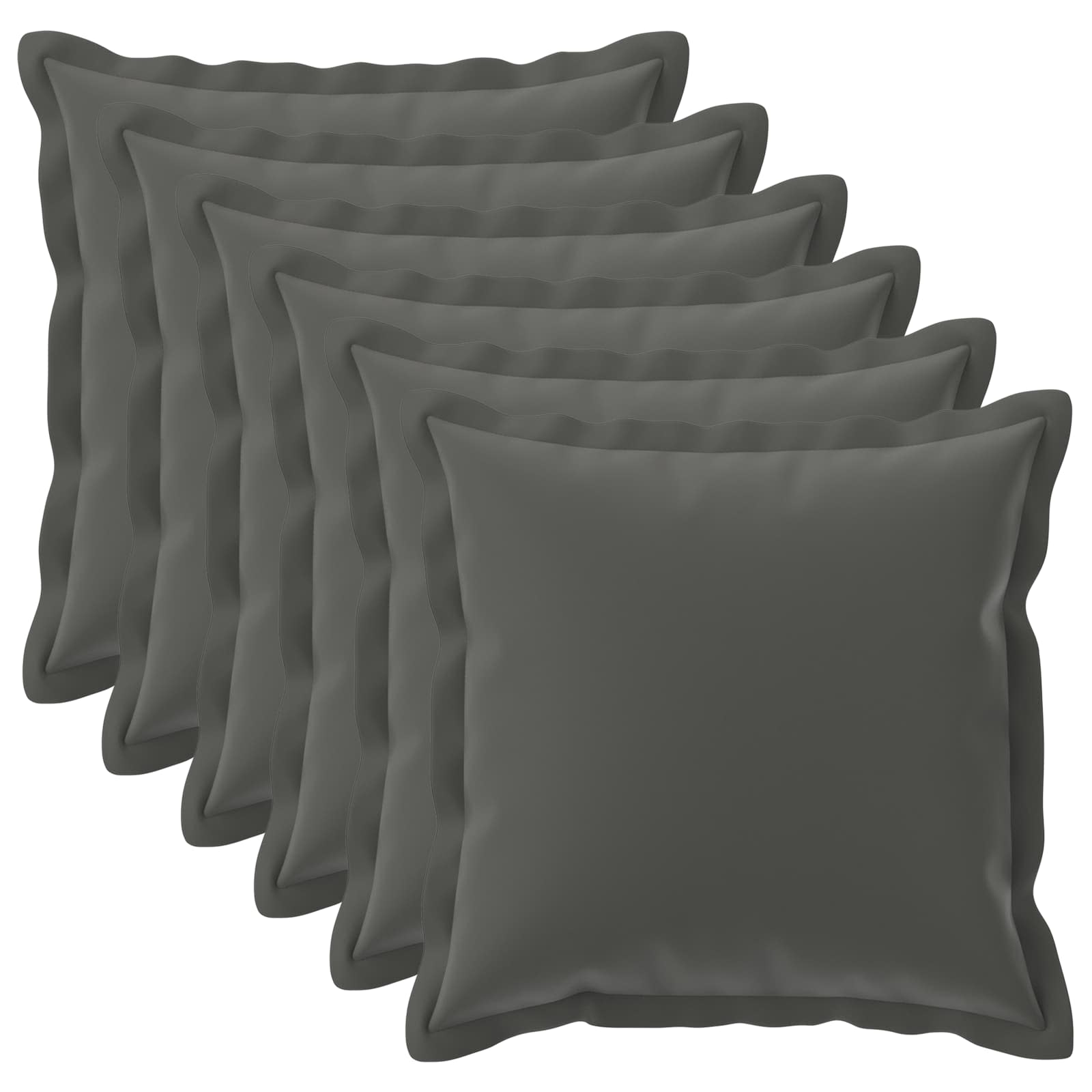 Kissenbezug 6 stk. HOUTEN Anthrazit 70 x 70 cm Polyester