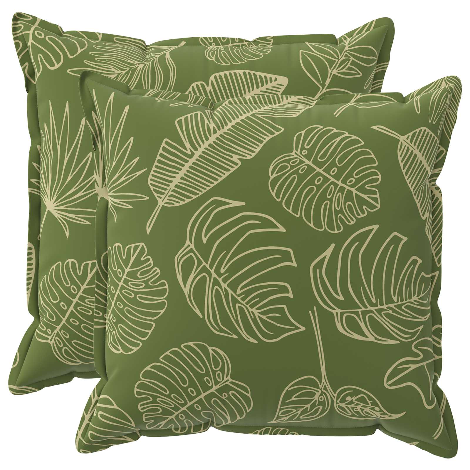 Kissenbezug 2 stk. HOUTEN Blattdesign 70 x 70 cm Polyester