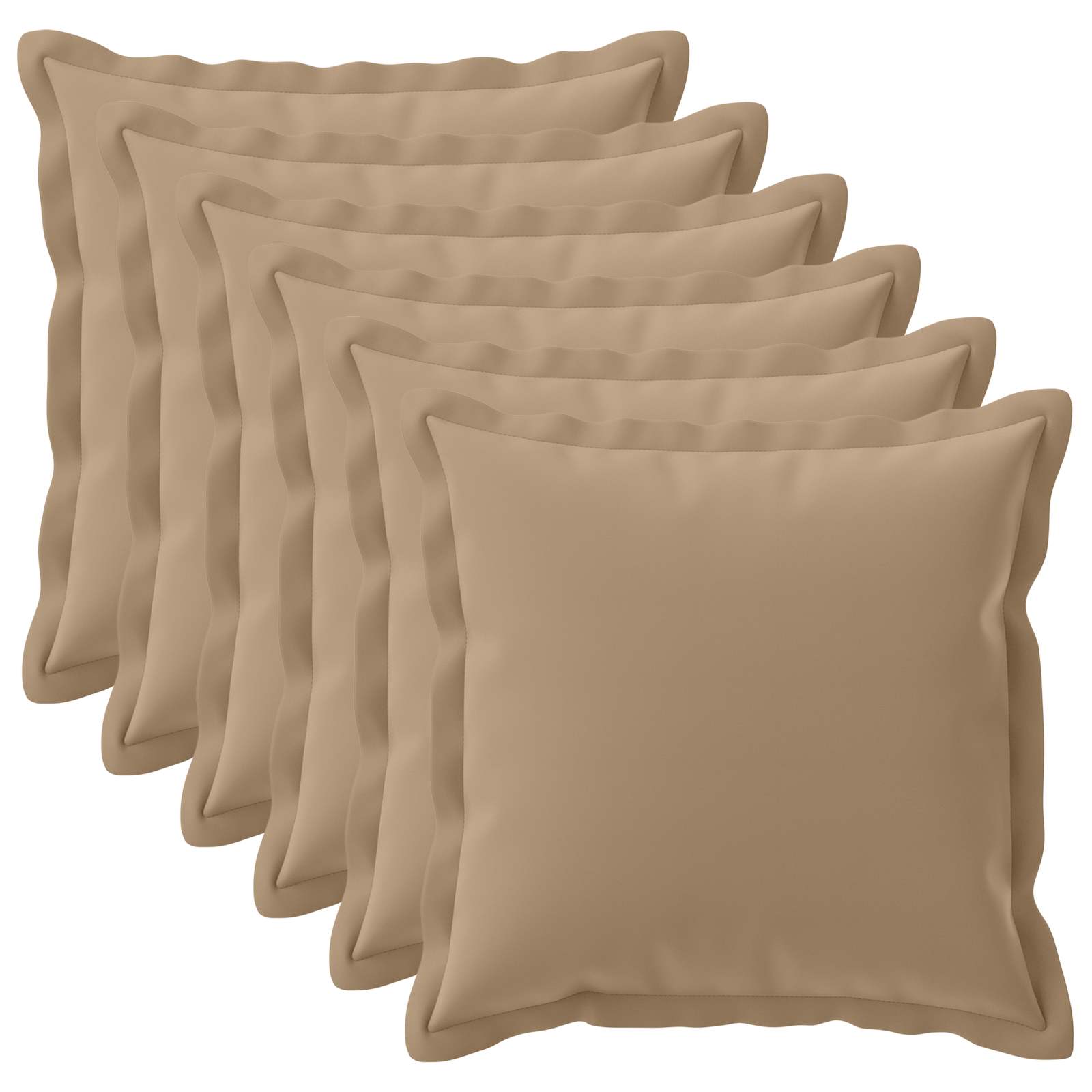 Kissenbezug 6 stk. HOUTEN Taupe 70 x 70 cm Polyester