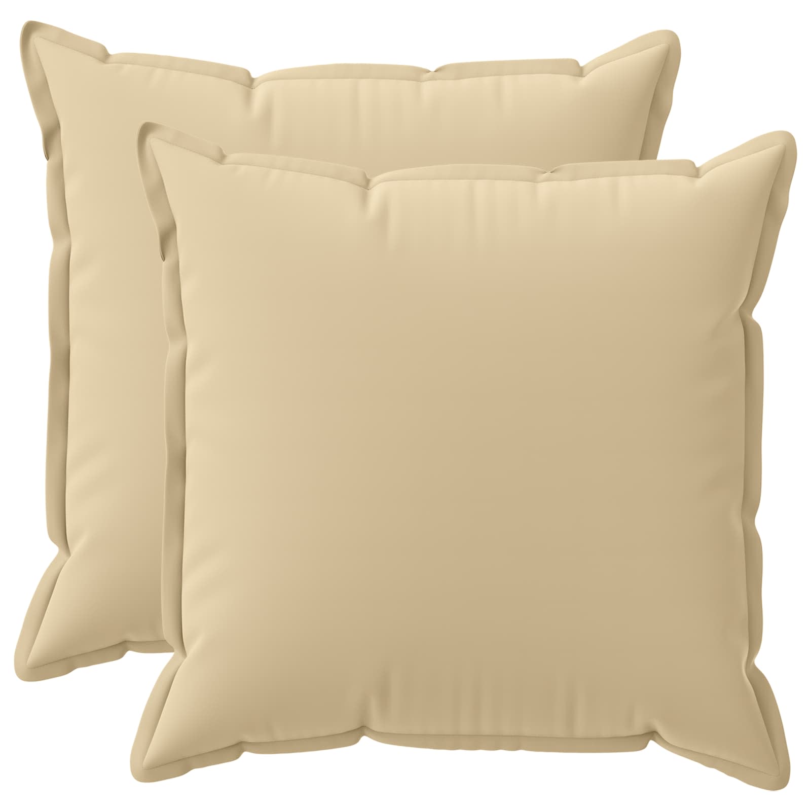 Kissenbezug 2 stk. HOUTEN Beige 80 x 80 cm Polyester